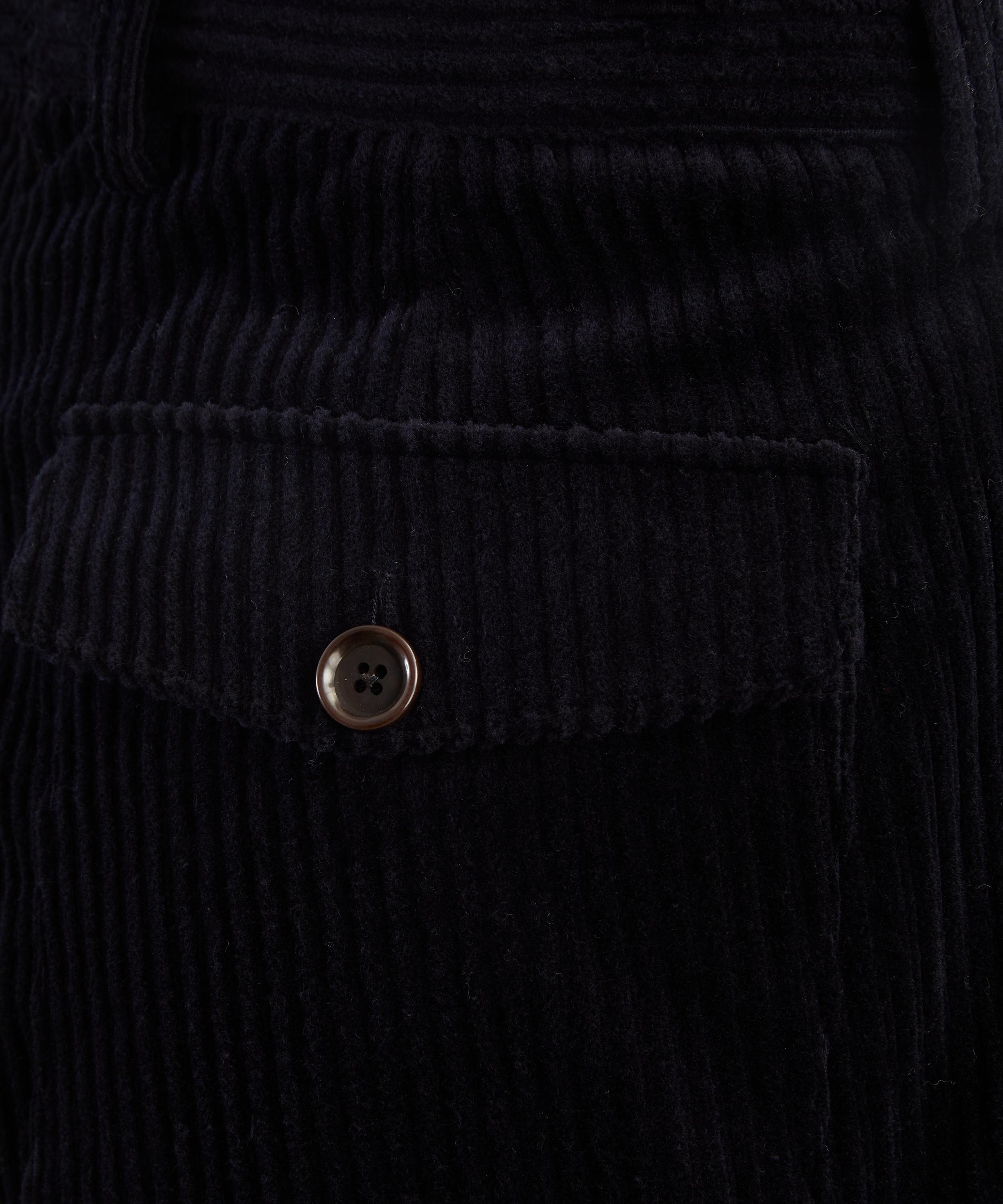 Oliver Spencer - Orsman Midnight Corduroy Wide-Leg Trousers image number 4