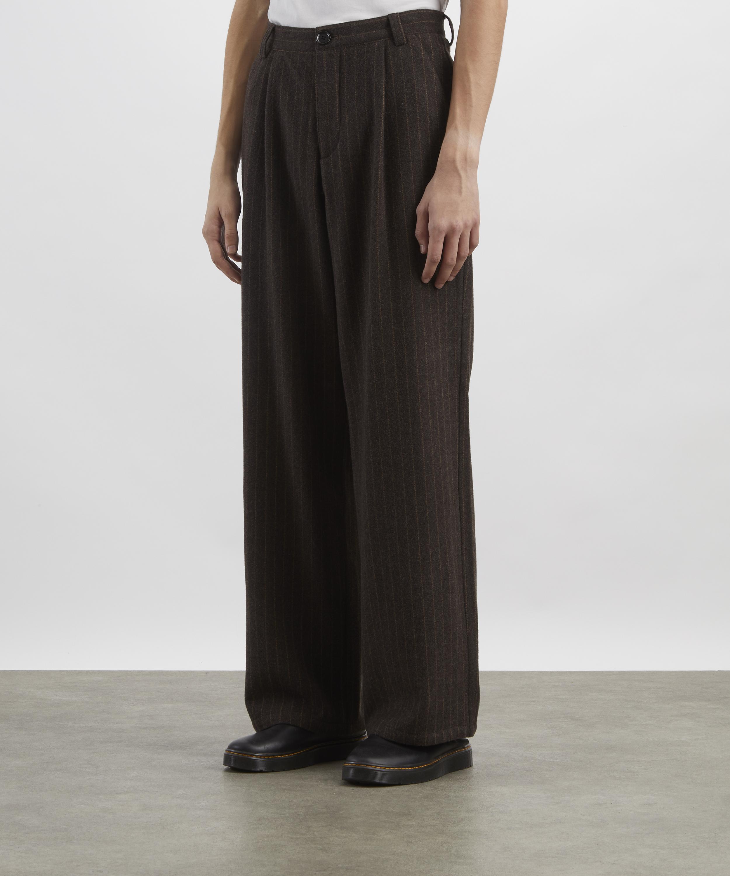 Oliver Spencer - Orsman Taplin Brown Wide-Leg Trousers image number 2
