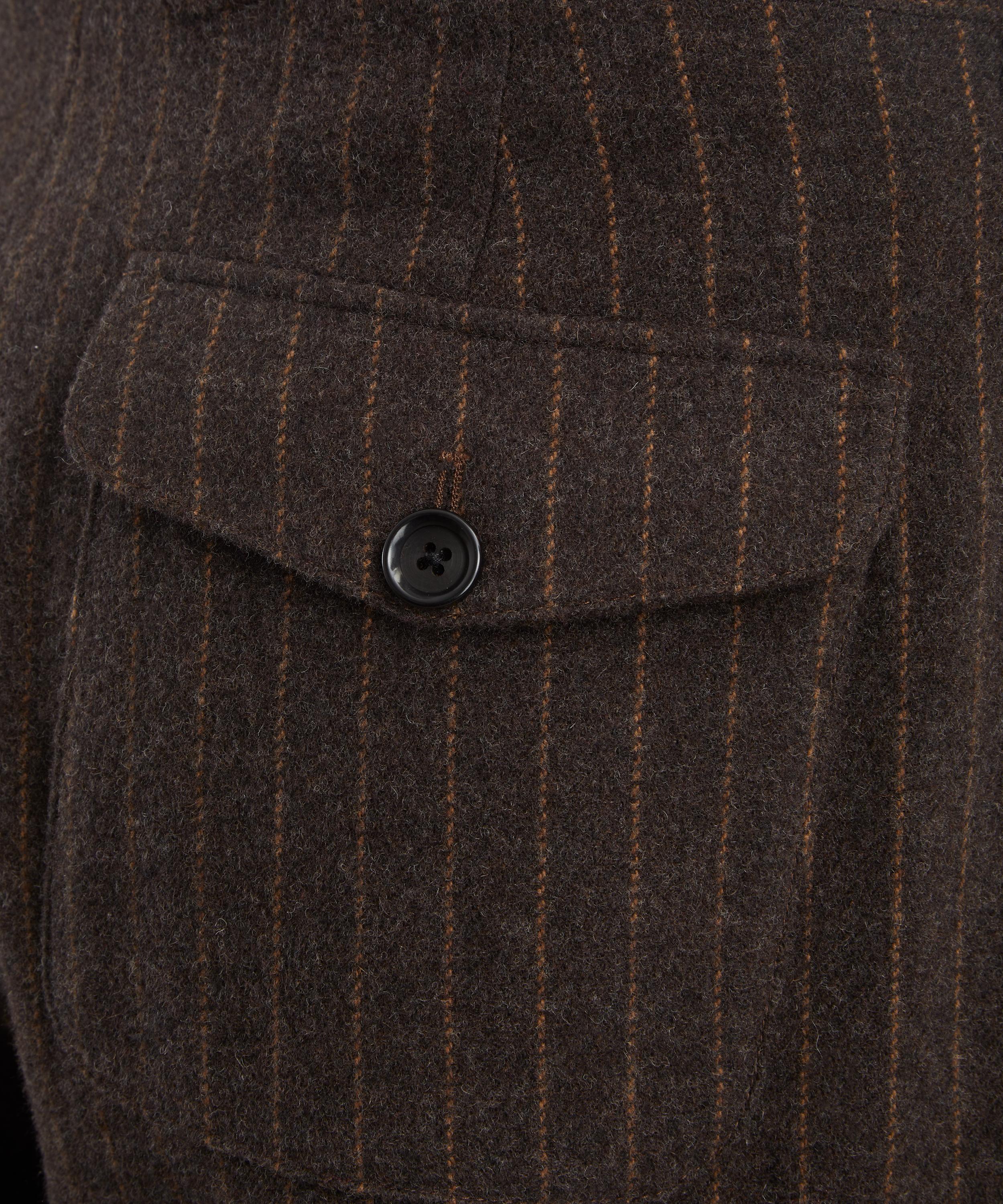 Oliver Spencer - Orsman Taplin Brown Wide-Leg Trousers image number 4