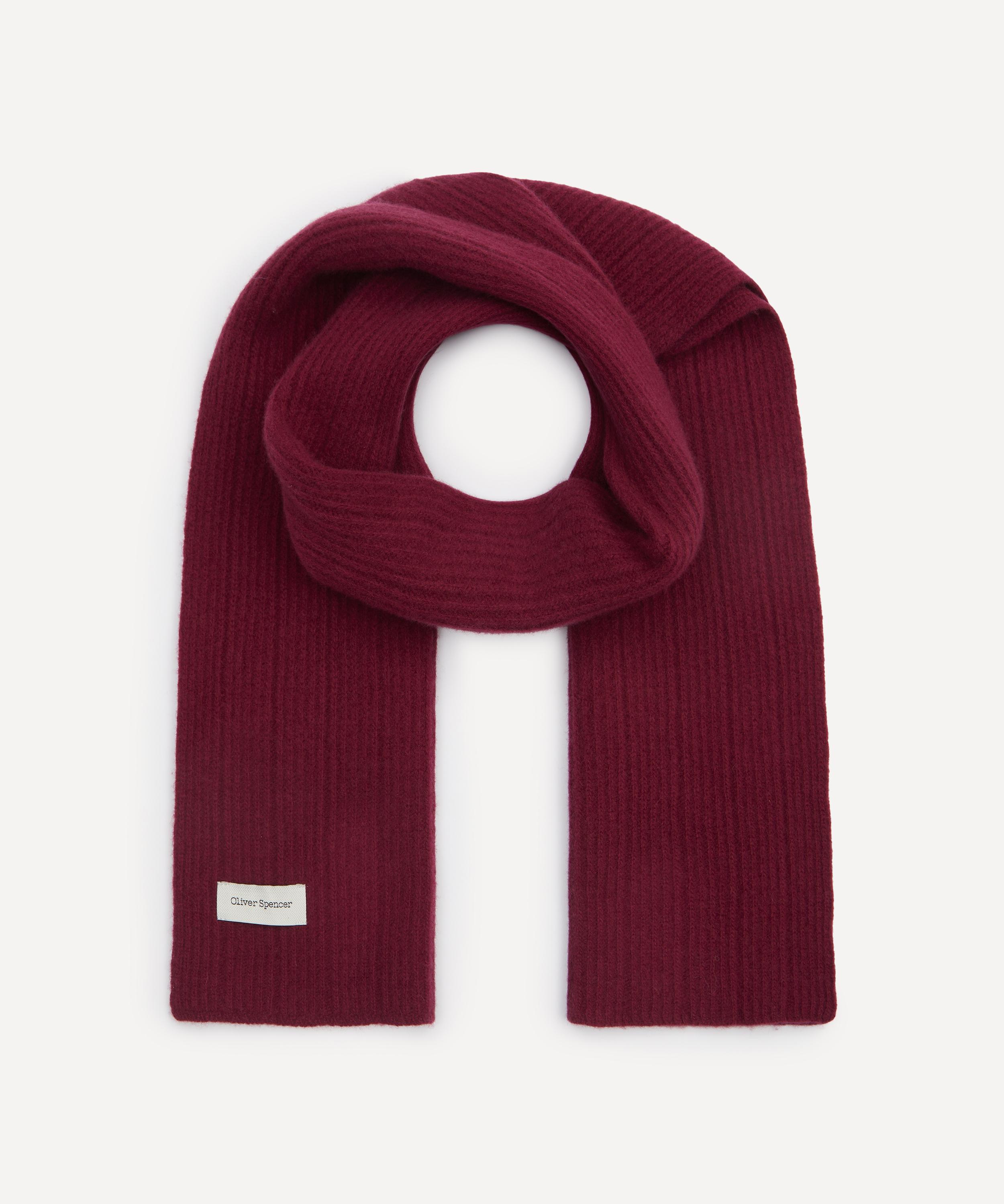 Oliver Spencer - Red Soane Overton Ribbed Scarf