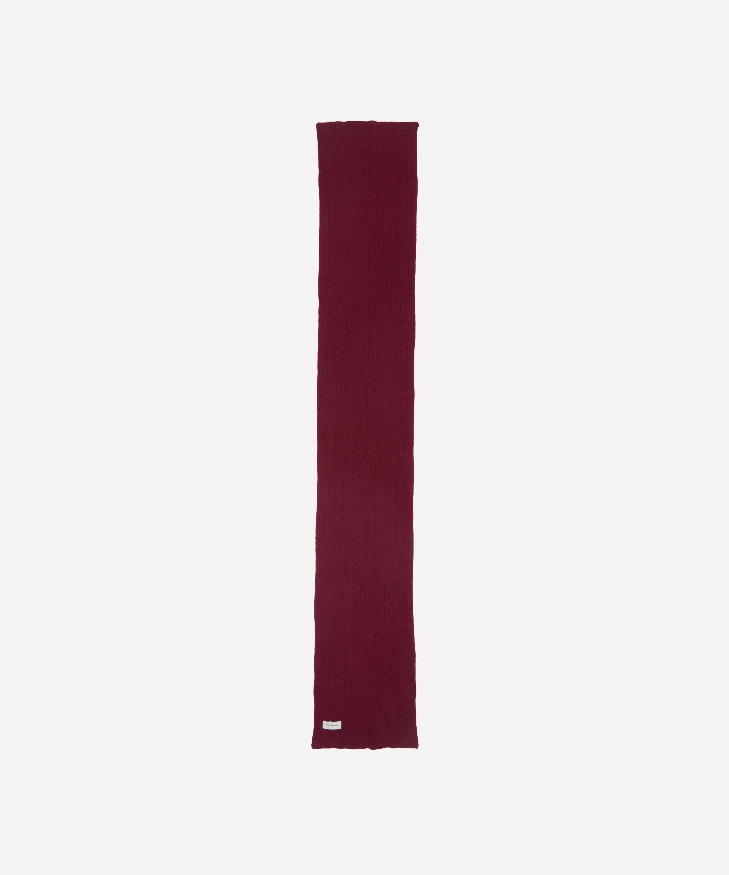 Oliver Spencer - Red Soane Overton Ribbed Scarf image number 1
