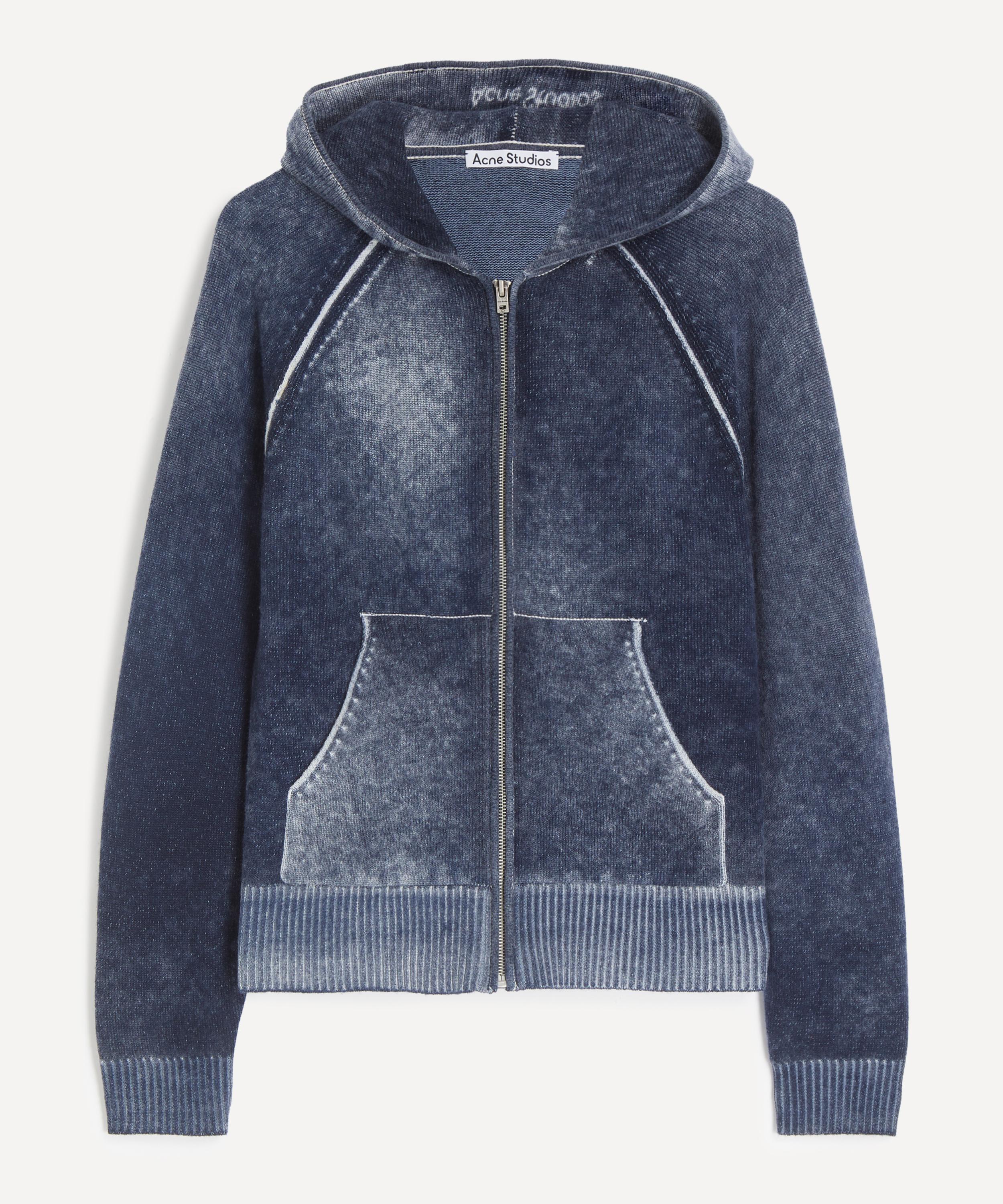 Acne Studios Faded Blue Wool-Blend Hoodie | Liberty