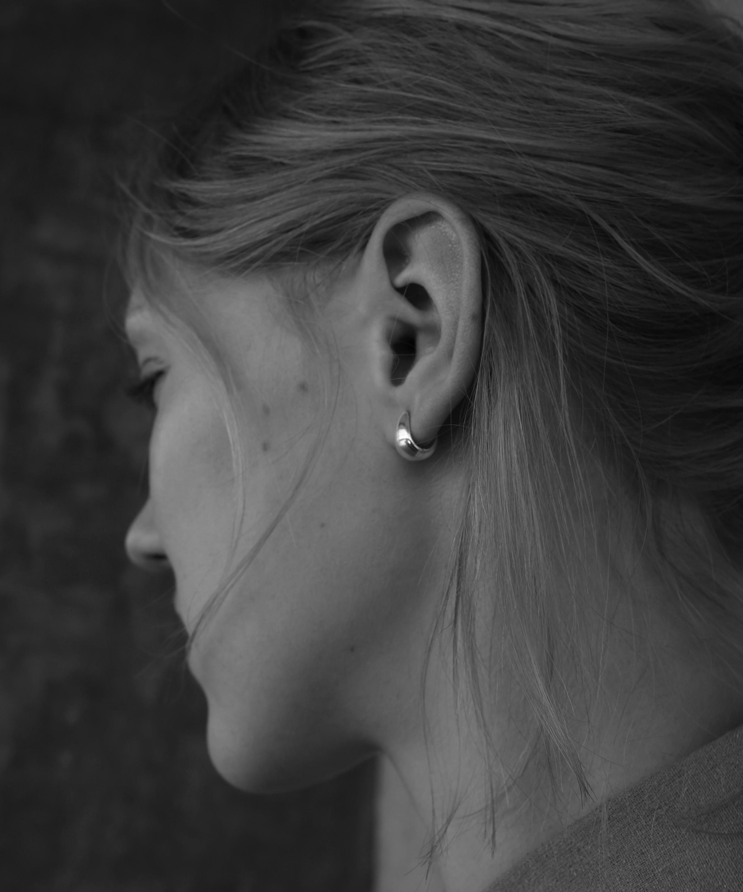 Annika Inez - 14ct Gold-Plated Sterling Silver Petite Gentle Slope Hoop Earrings