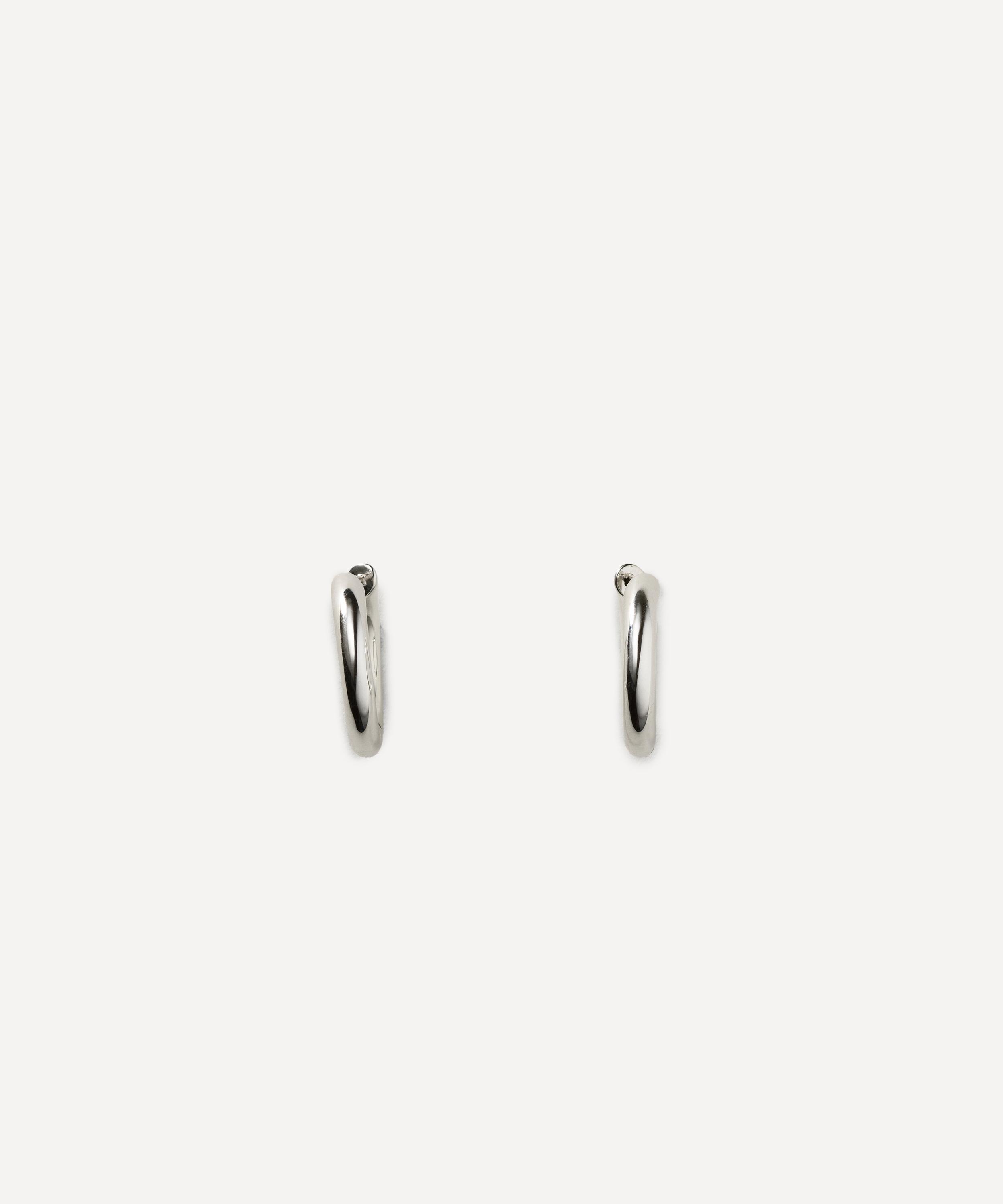 Annika Inez - Sterling Silver Extra-Large Wide Oblique Hoop Earrings image number 0