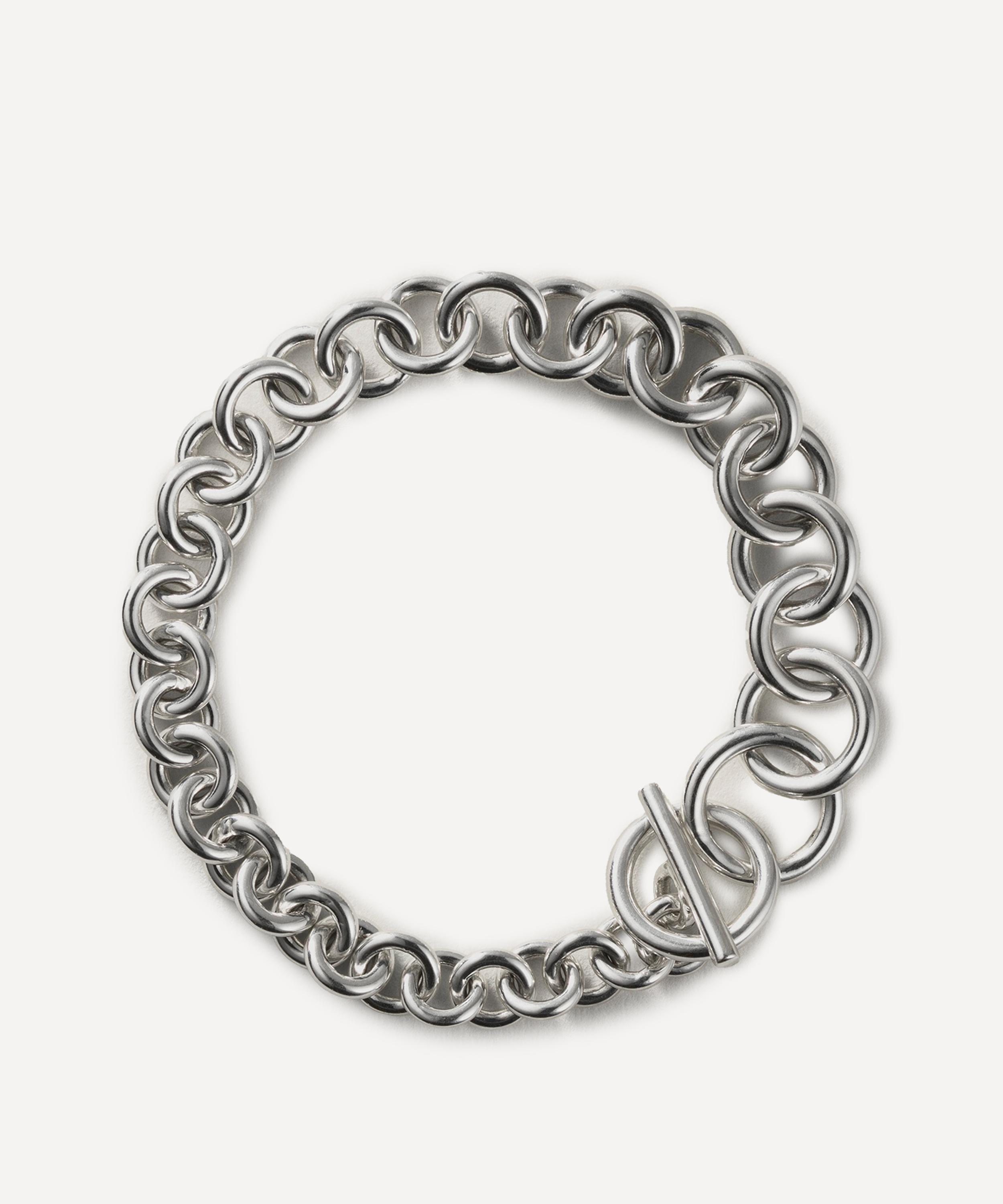 Annika Inez - Sterling Silver Slender Tapered Link Chain Bracelet