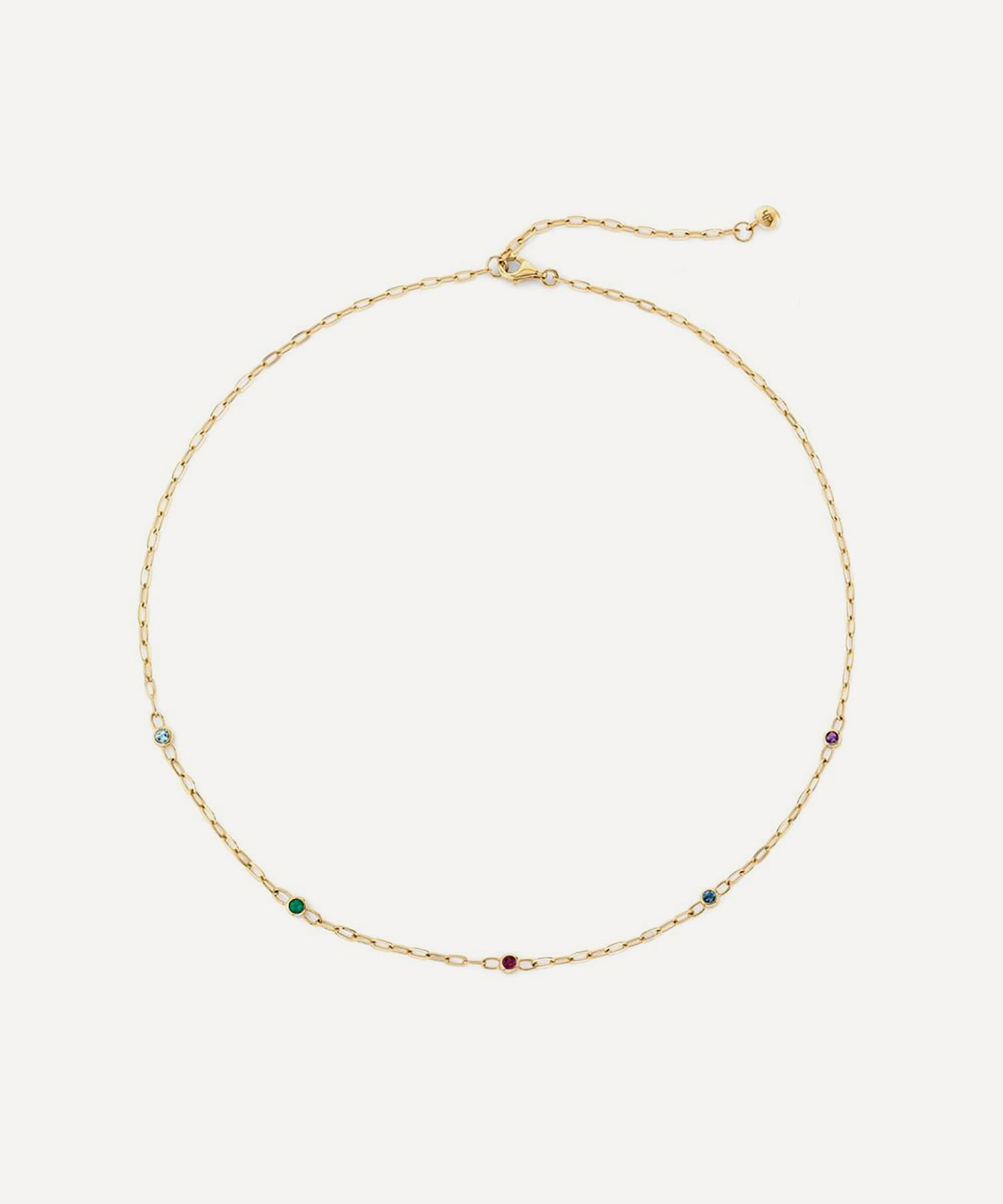 Dinny Hall - 18ct Gold-Plated Vermeil Silver Rainbow Gemstone Chain Necklace image number 2