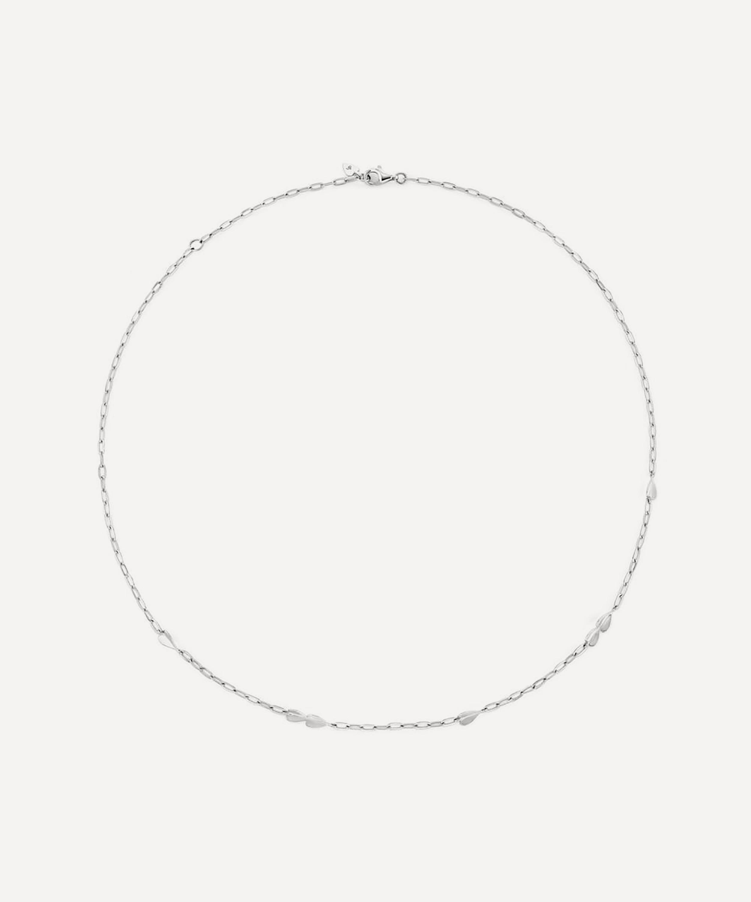 Dinny Hall - Sterling Silver Folded Heart Chain Necklace