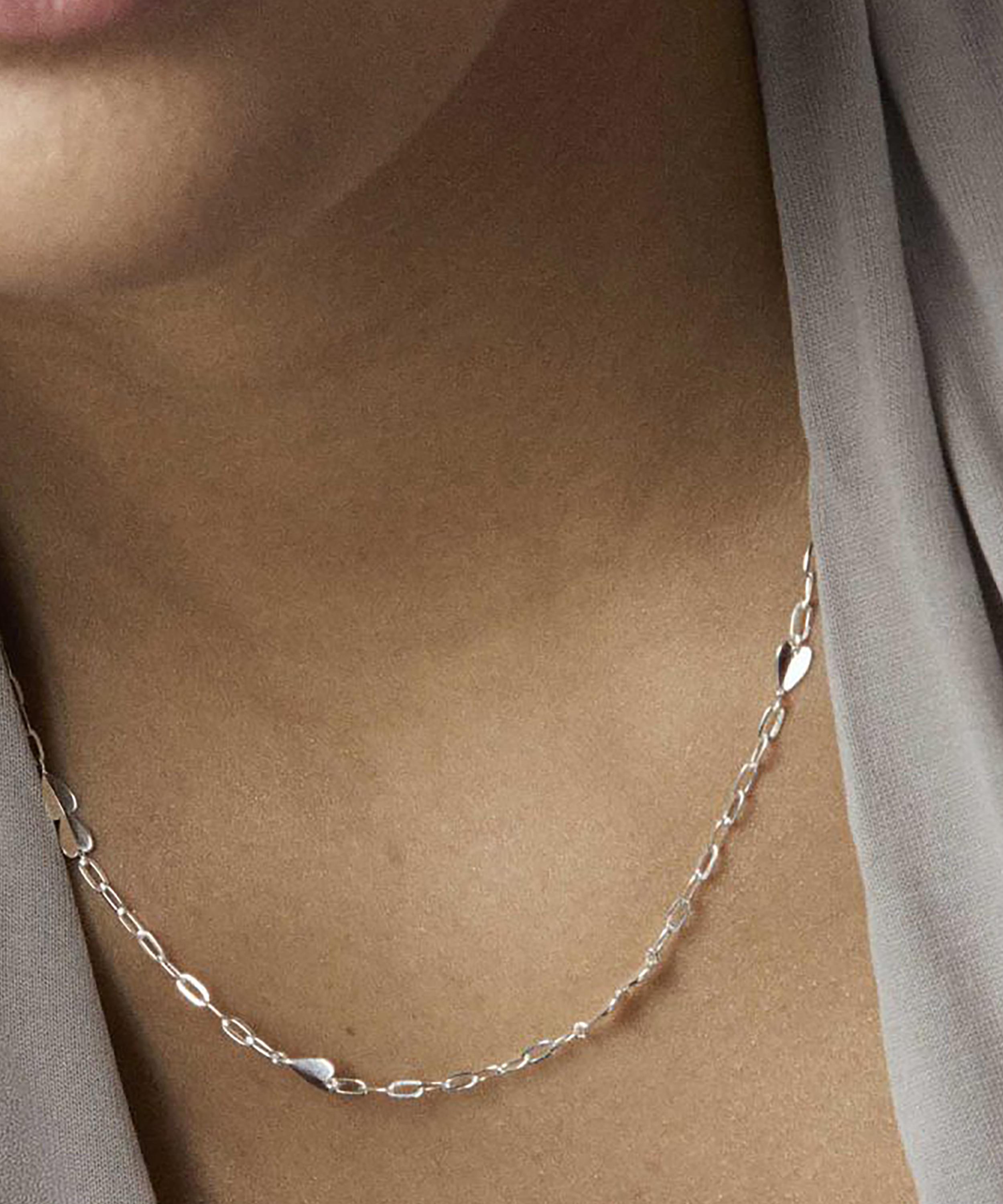 Dinny Hall - Sterling Silver Folded Heart Chain Necklace image number 1