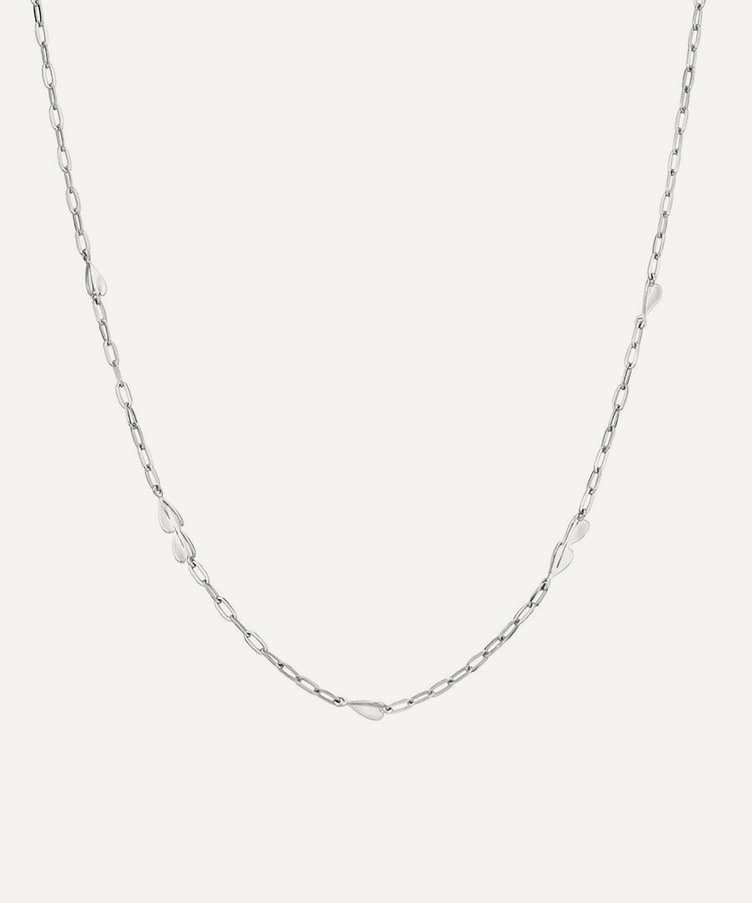 Dinny Hall - Sterling Silver Folded Heart Chain Necklace image number 2