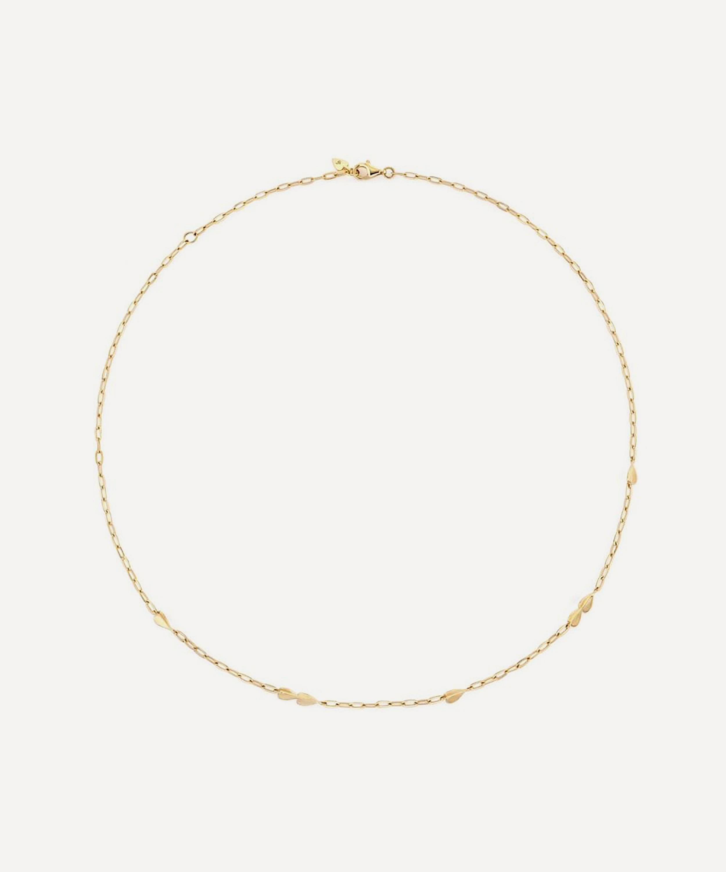 Dinny Hall - 18ct Gold-Plated Vermeil Silver Folded Heart Chain Necklace