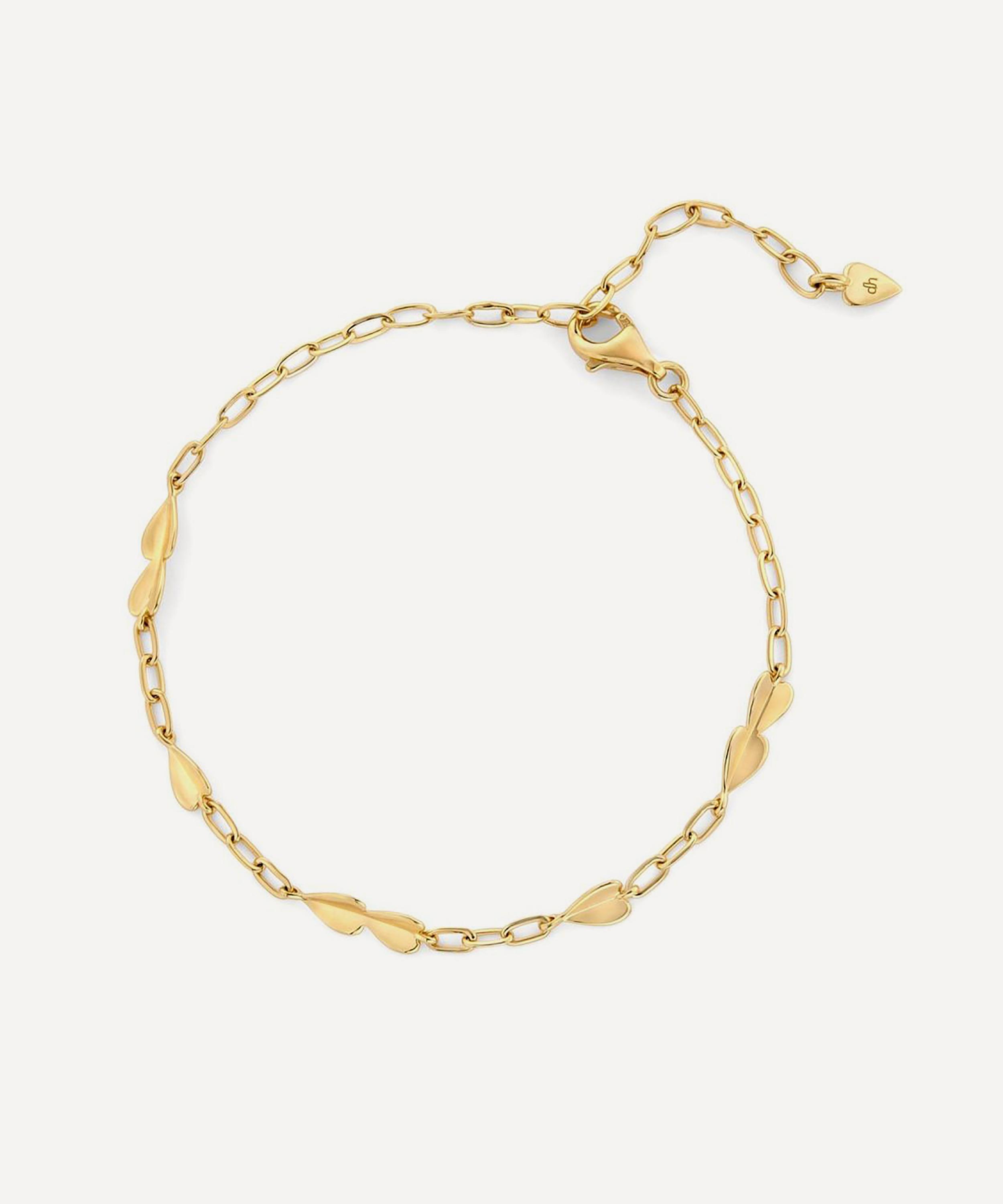 Dinny Hall - 18ct Gold-Plated Vermeil Silver Folded Heart Chain Bracelet
