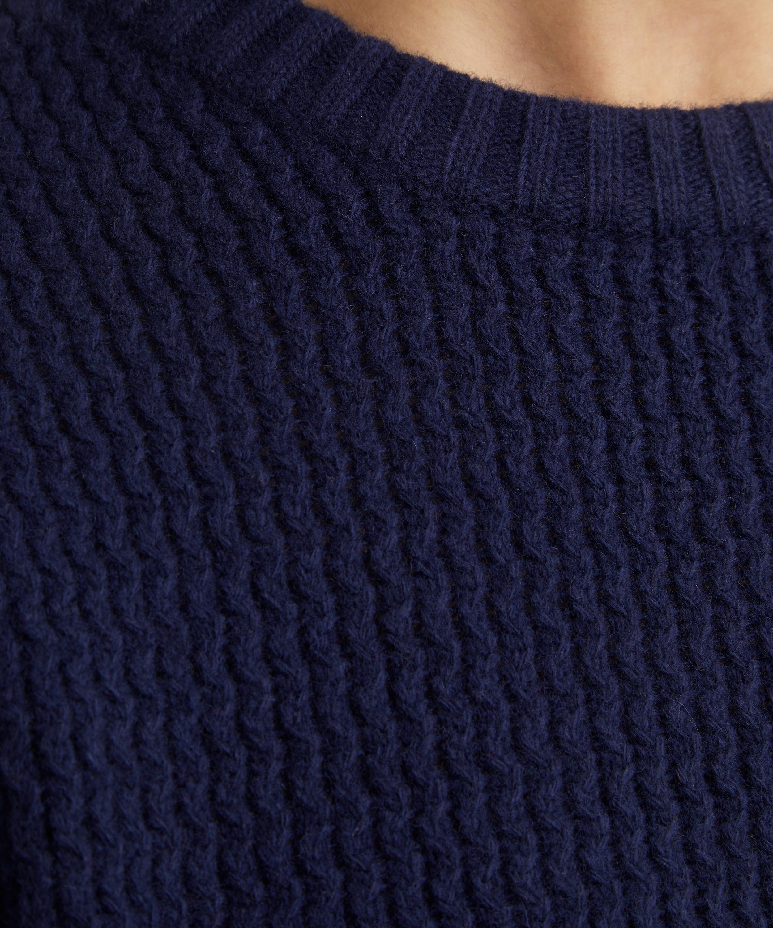 YMC - Navy Flint Lambswool-Blend Jumper image number 4