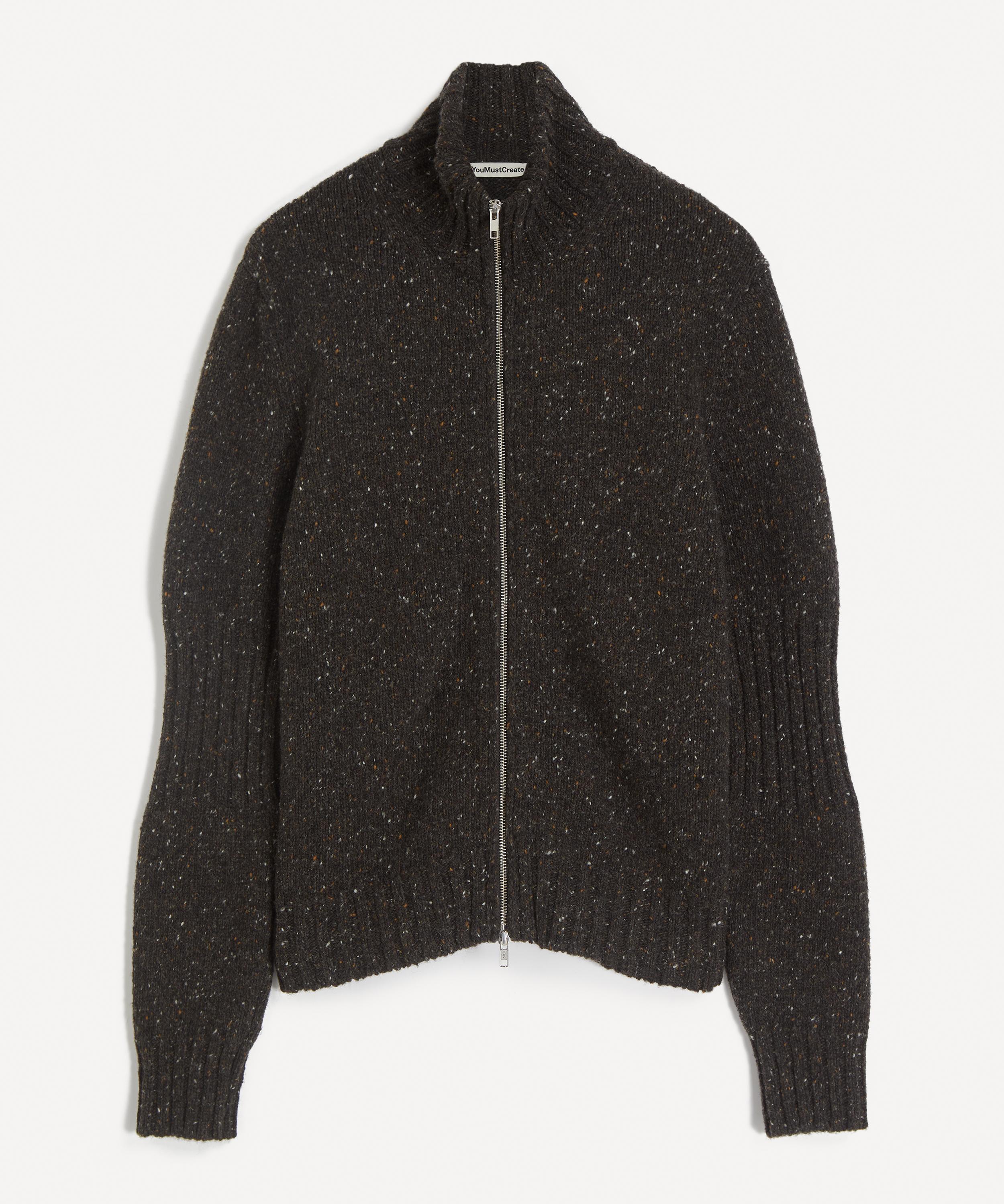 YMC - Brown Nova Knitted Zip-Up Cardigan