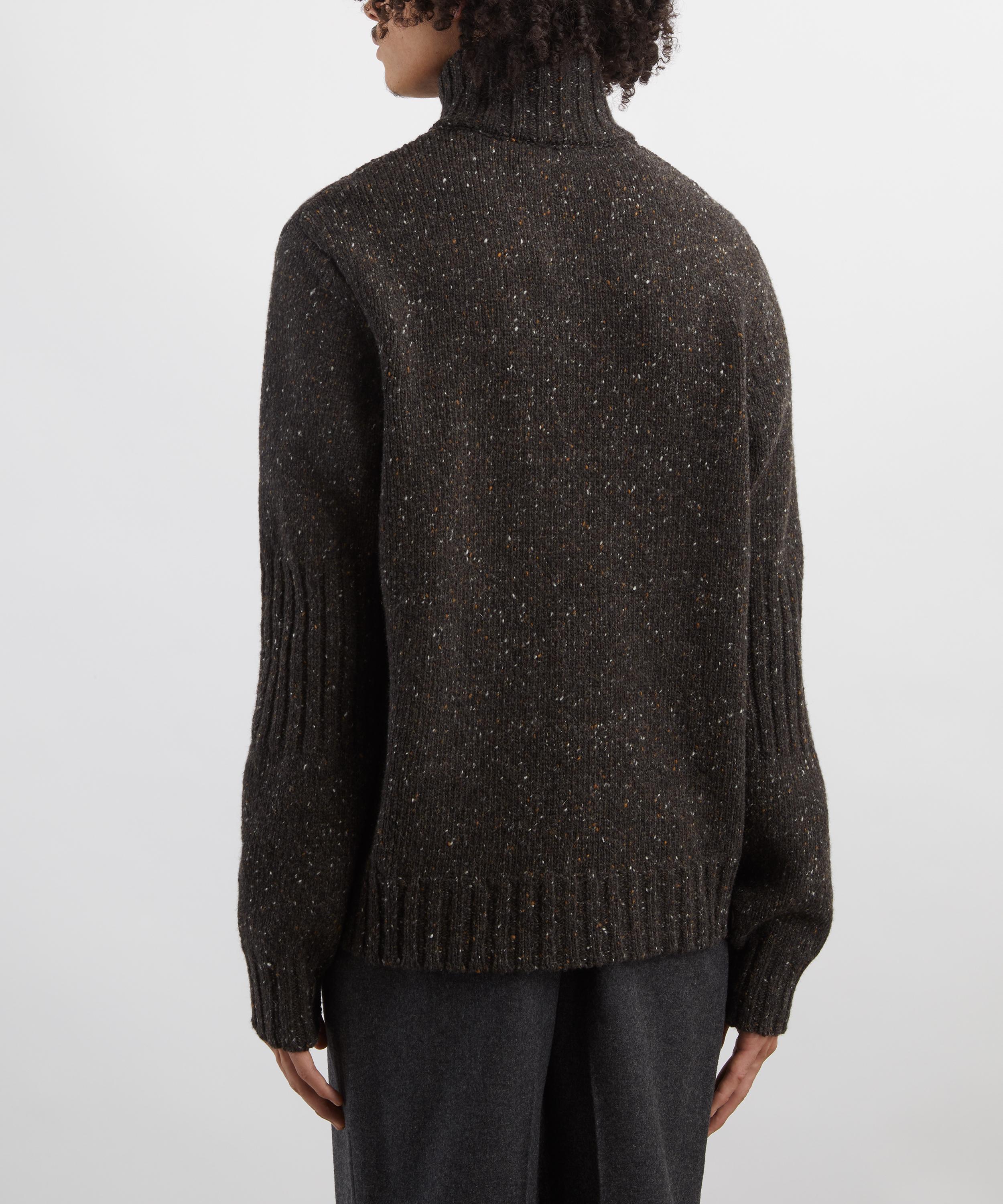 YMC - Brown Nova Knitted Zip-Up Cardigan image number 3