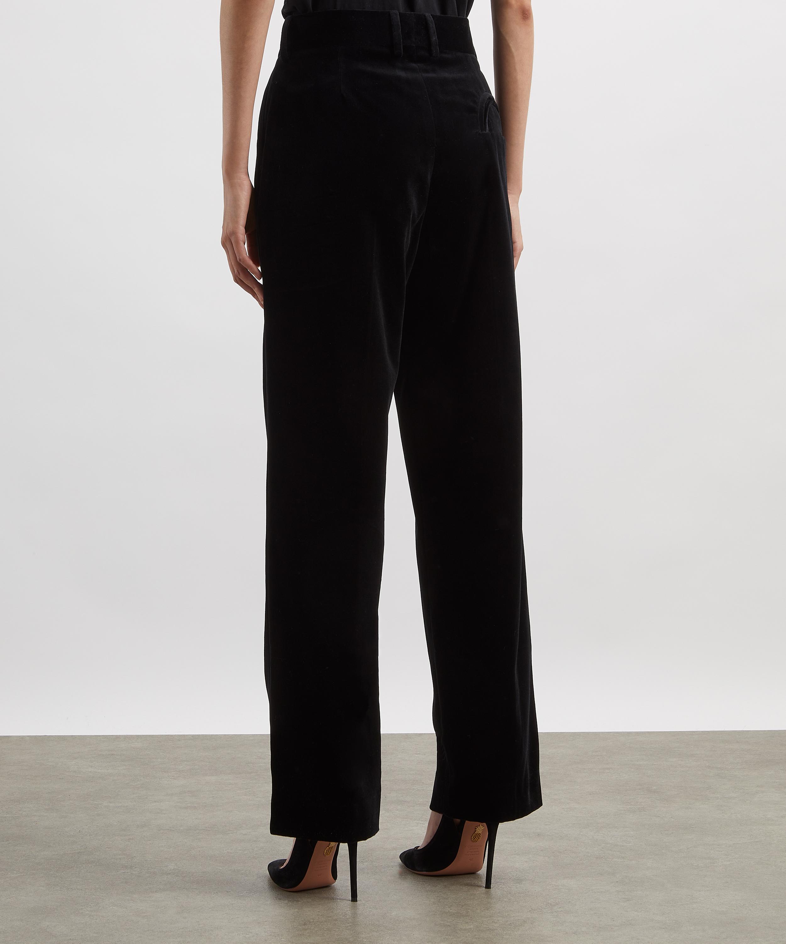 BLAZÉ Milano - Jealousy Fox Black Velvet Trousers image number 3