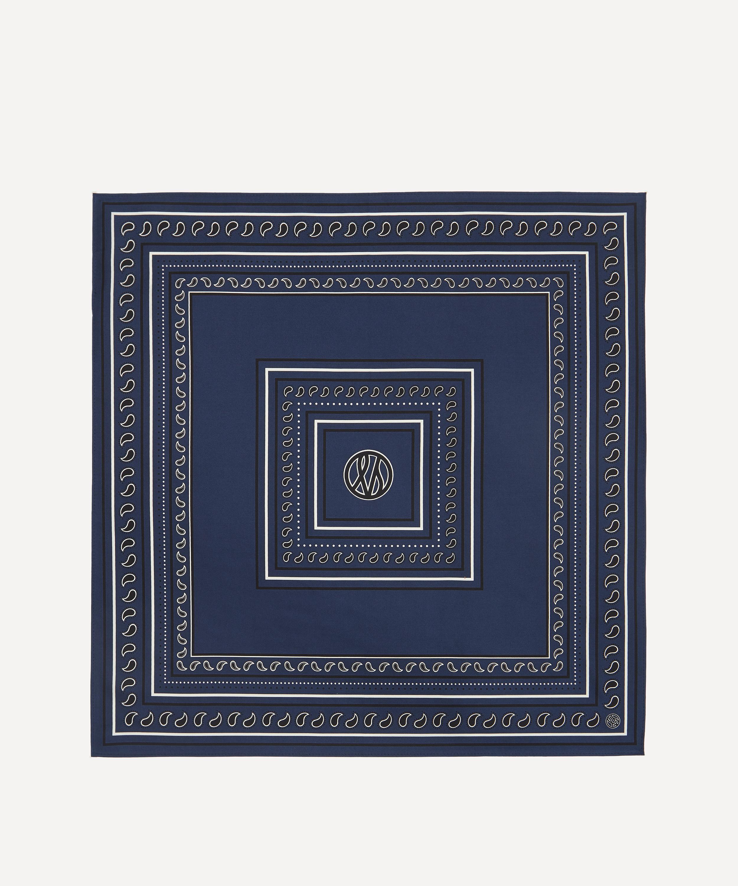Lescarf - Paisley Navy Silk Scarf image number 1