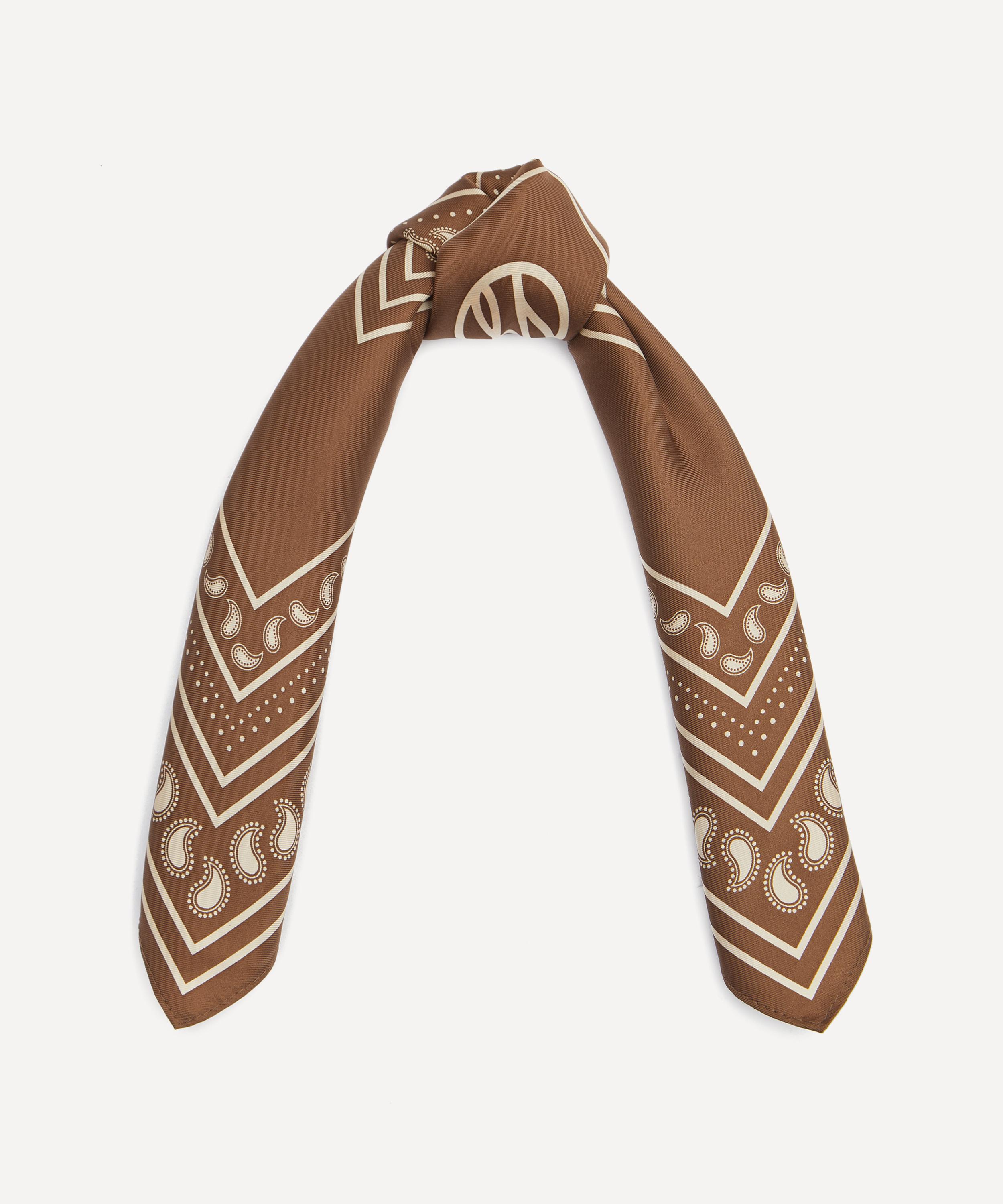 Lescarf - Paisley Mocha Mousse Silk Scarf