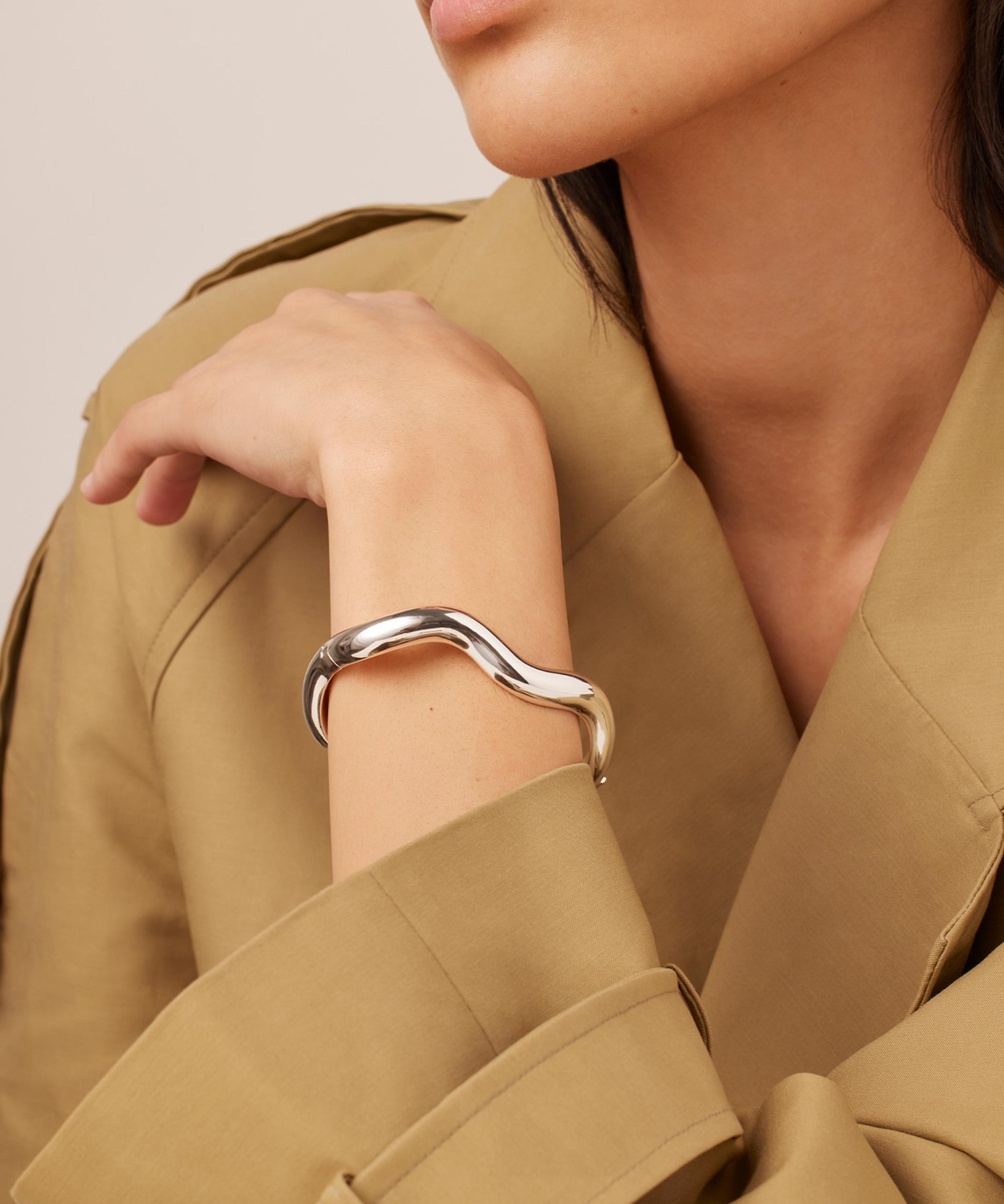 JENNY BIRD - Silver-Plated Ola Bangle Bracelet image number 1