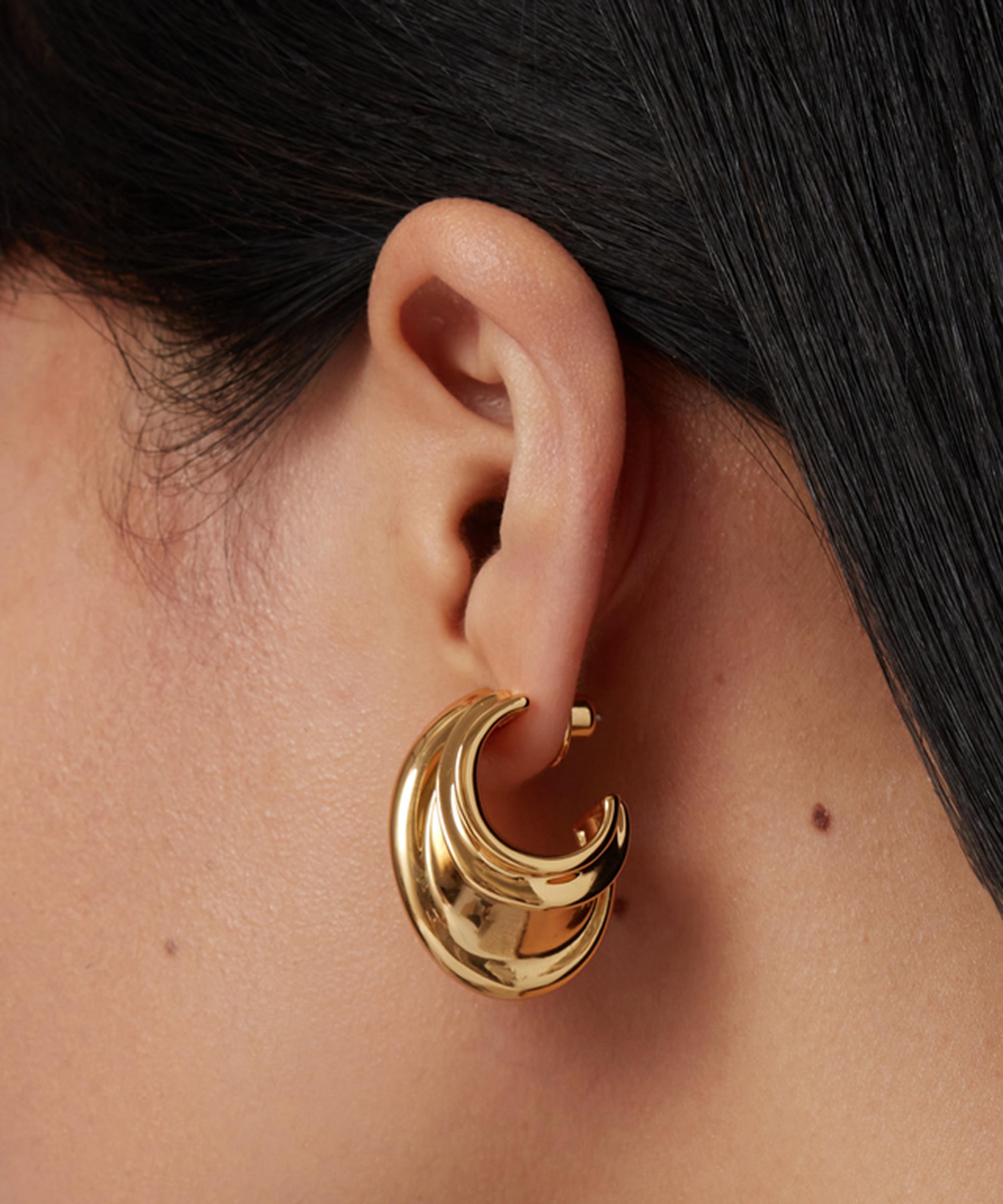 JENNY BIRD - 14ct Gold-Plated Leona Hoop Earrings image number 1