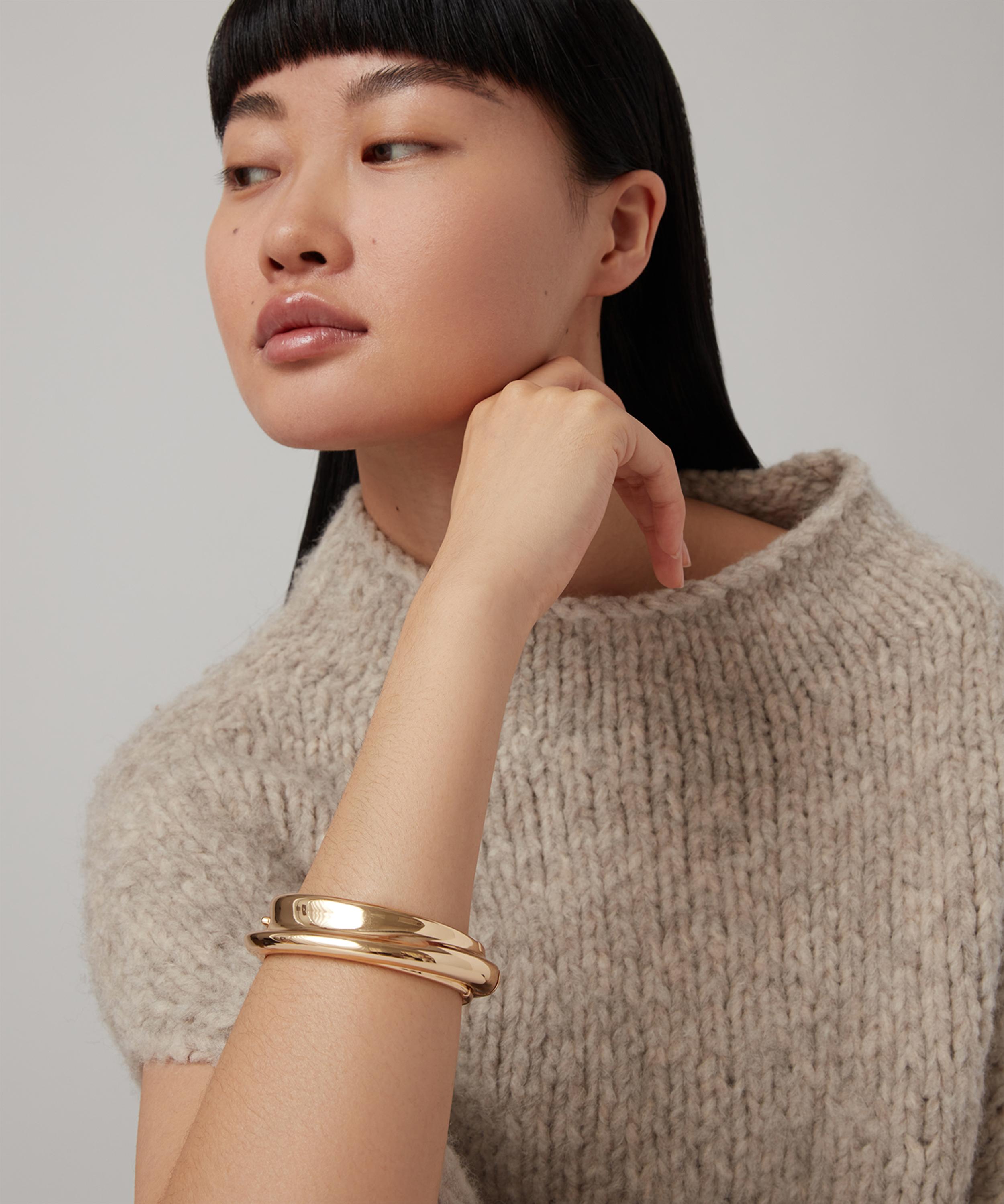 JENNY BIRD - Gold-Plated Lennon Bangle Bracelet image number 1