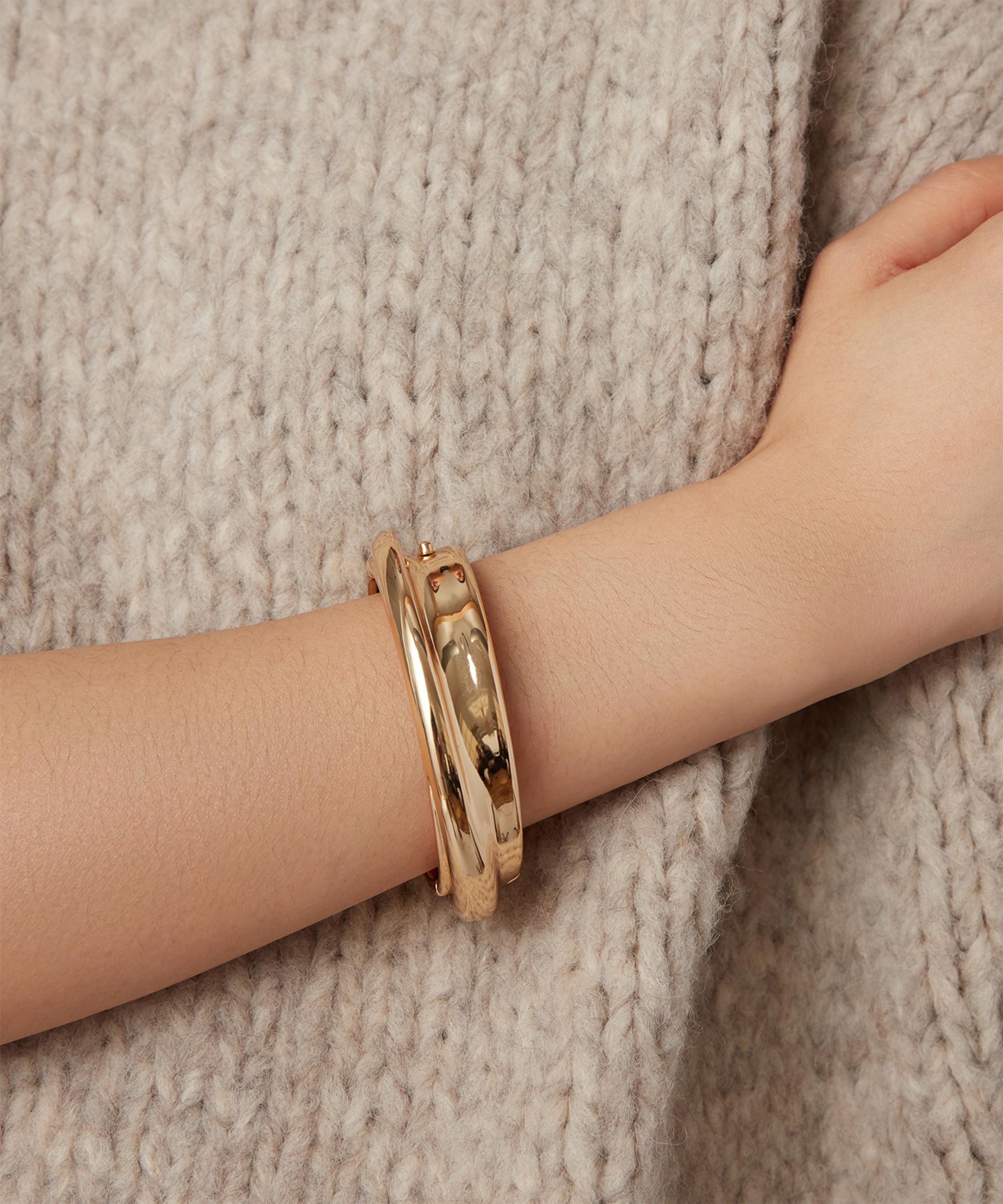 JENNY BIRD - Gold-Plated Lennon Bangle Bracelet image number 3