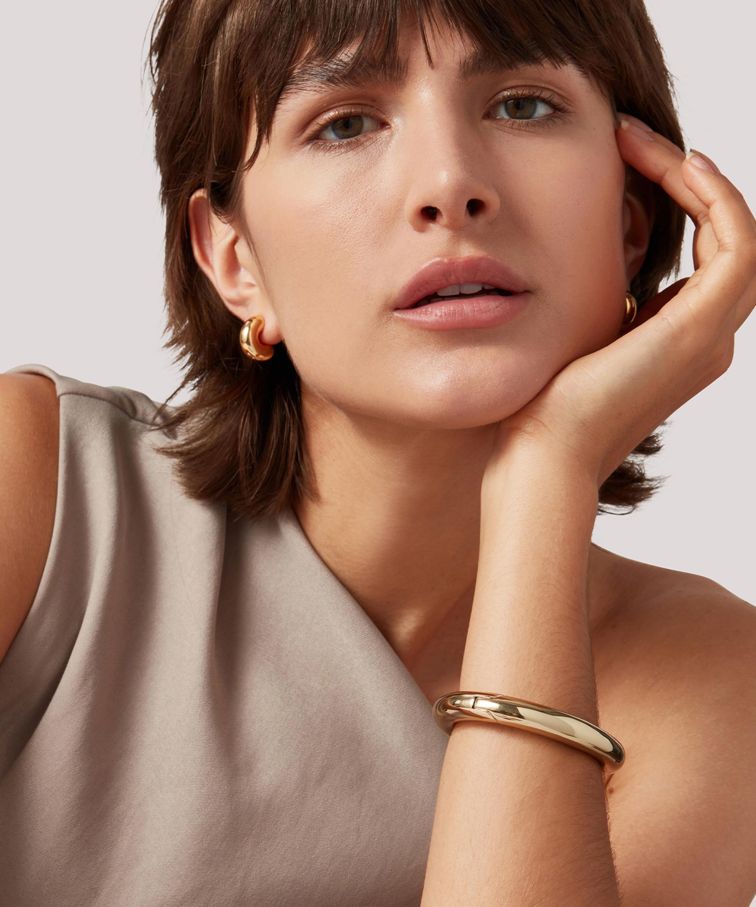 JENNY BIRD - 14ct Gold-Plated Gia Mega Bangle Bracelet image number 1