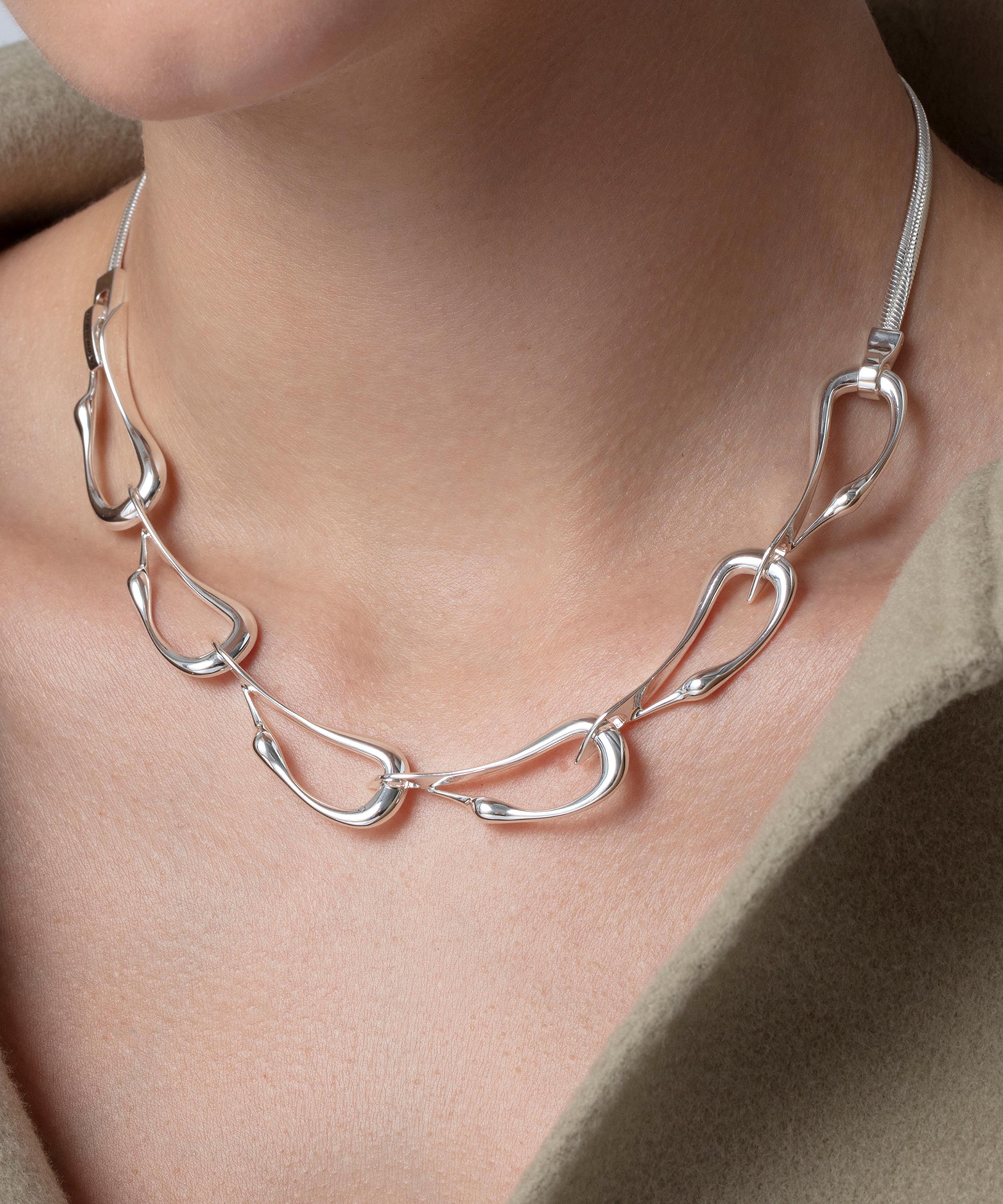 JENNY BIRD - Silver-Plated Egret Collar Necklace image number 1