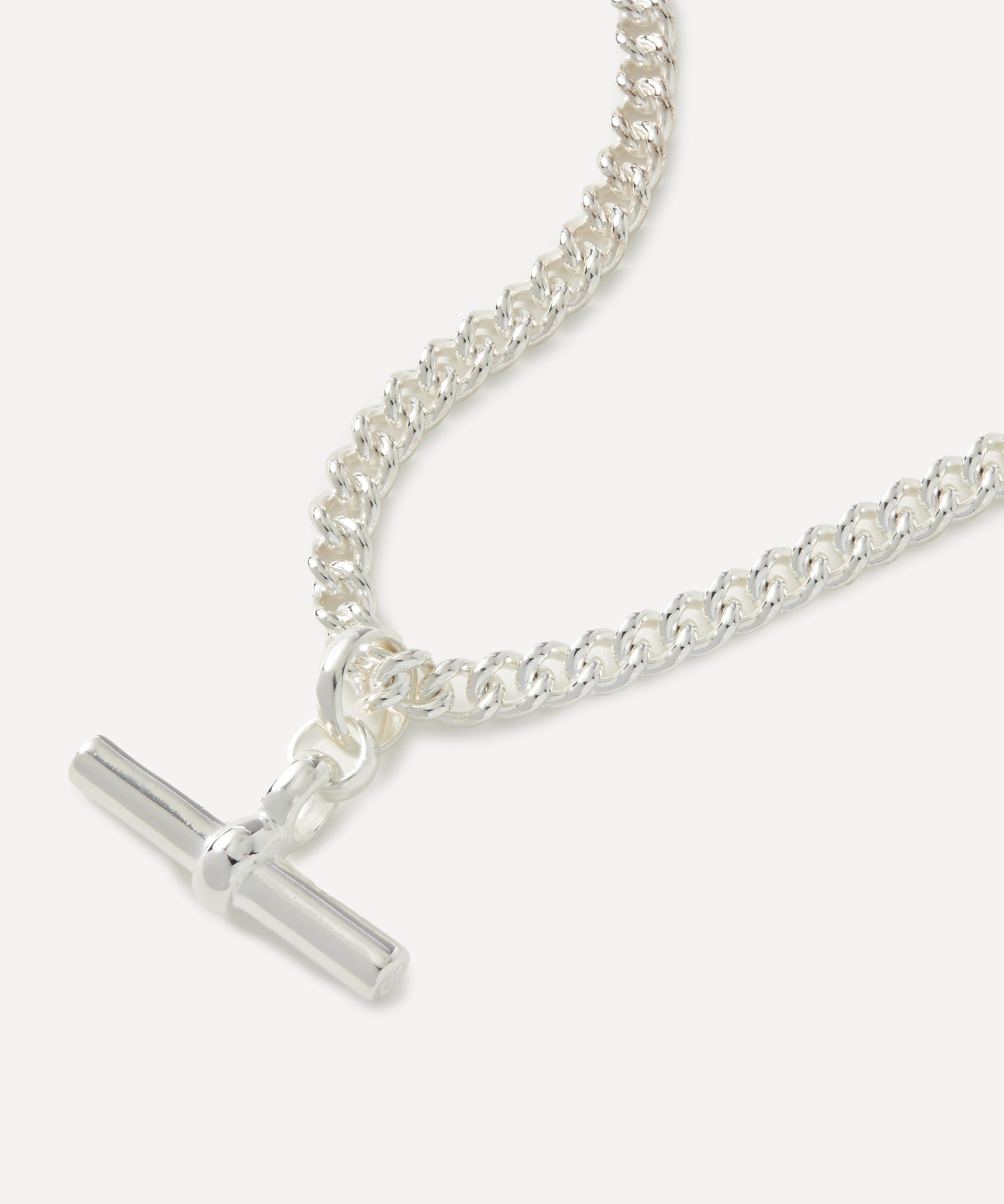 Tilly Sveaas - Sterling Silver T-Bar Curb Chain Necklace