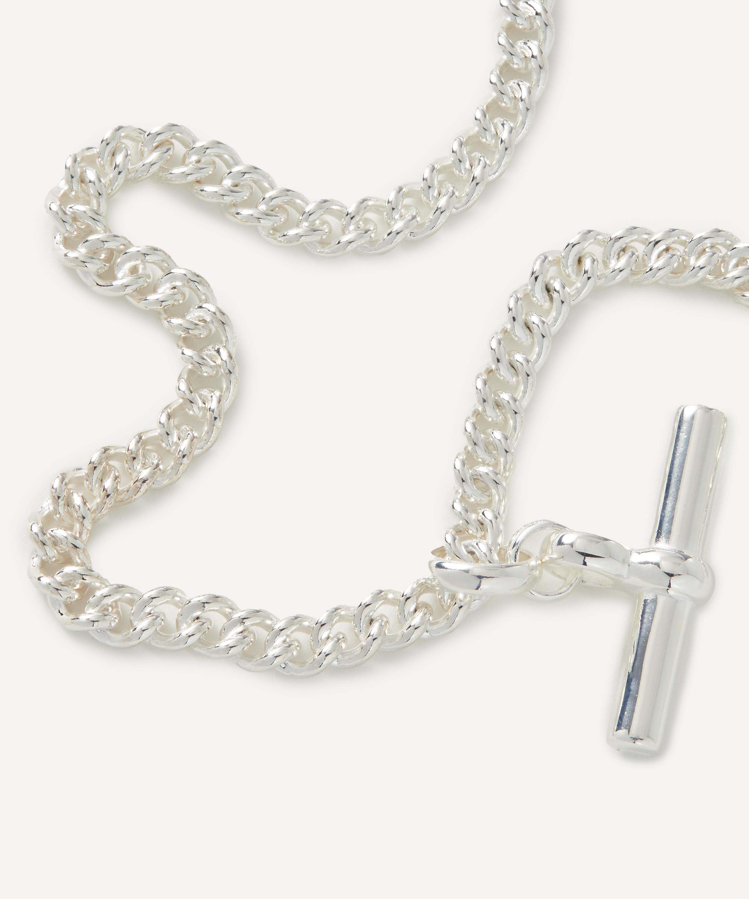 Tilly Sveaas - Sterling Silver T-Bar Curb Chain Necklace image number 2