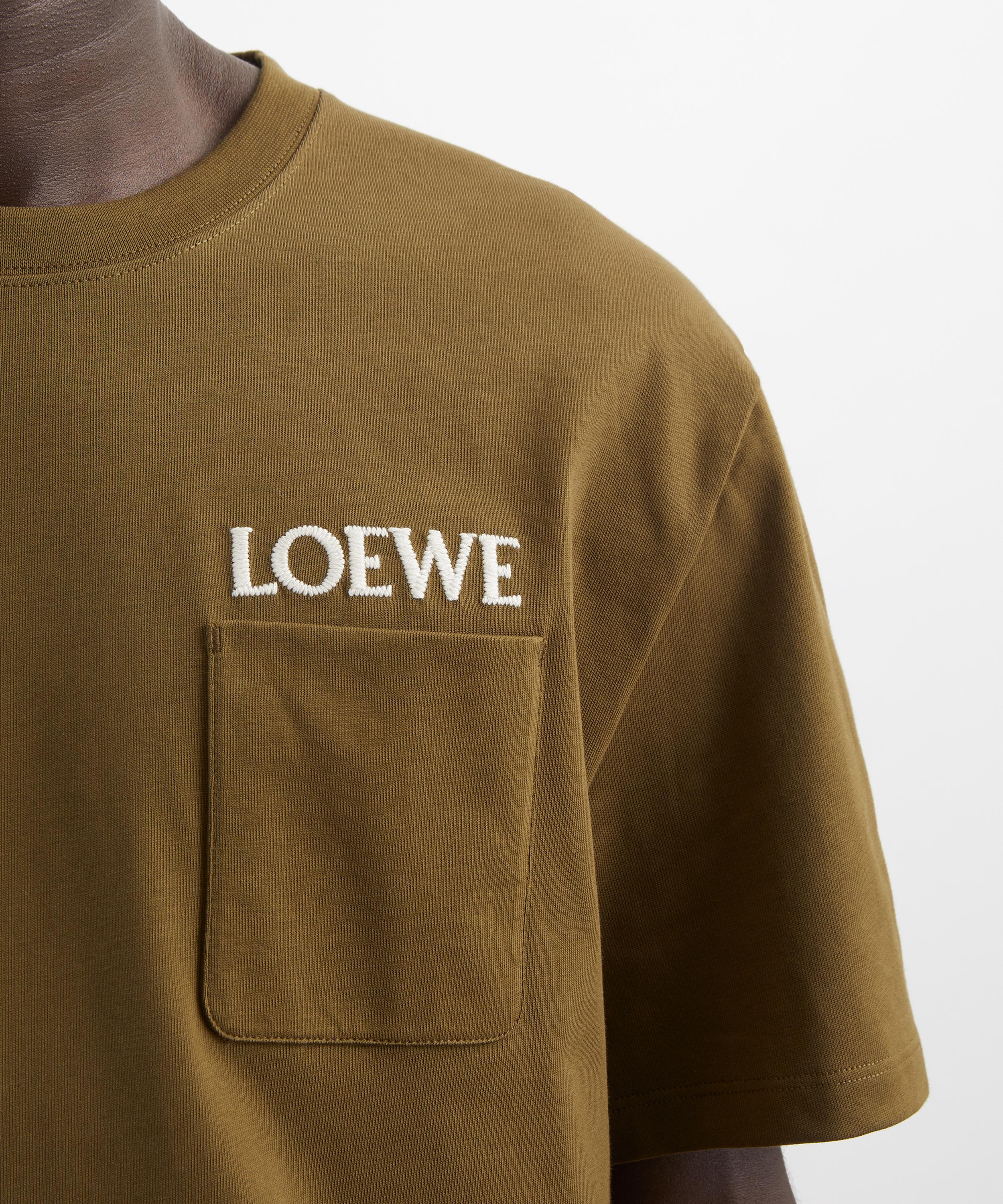 Loewe - Khaki Relaxed Fit T-Shirt image number 4