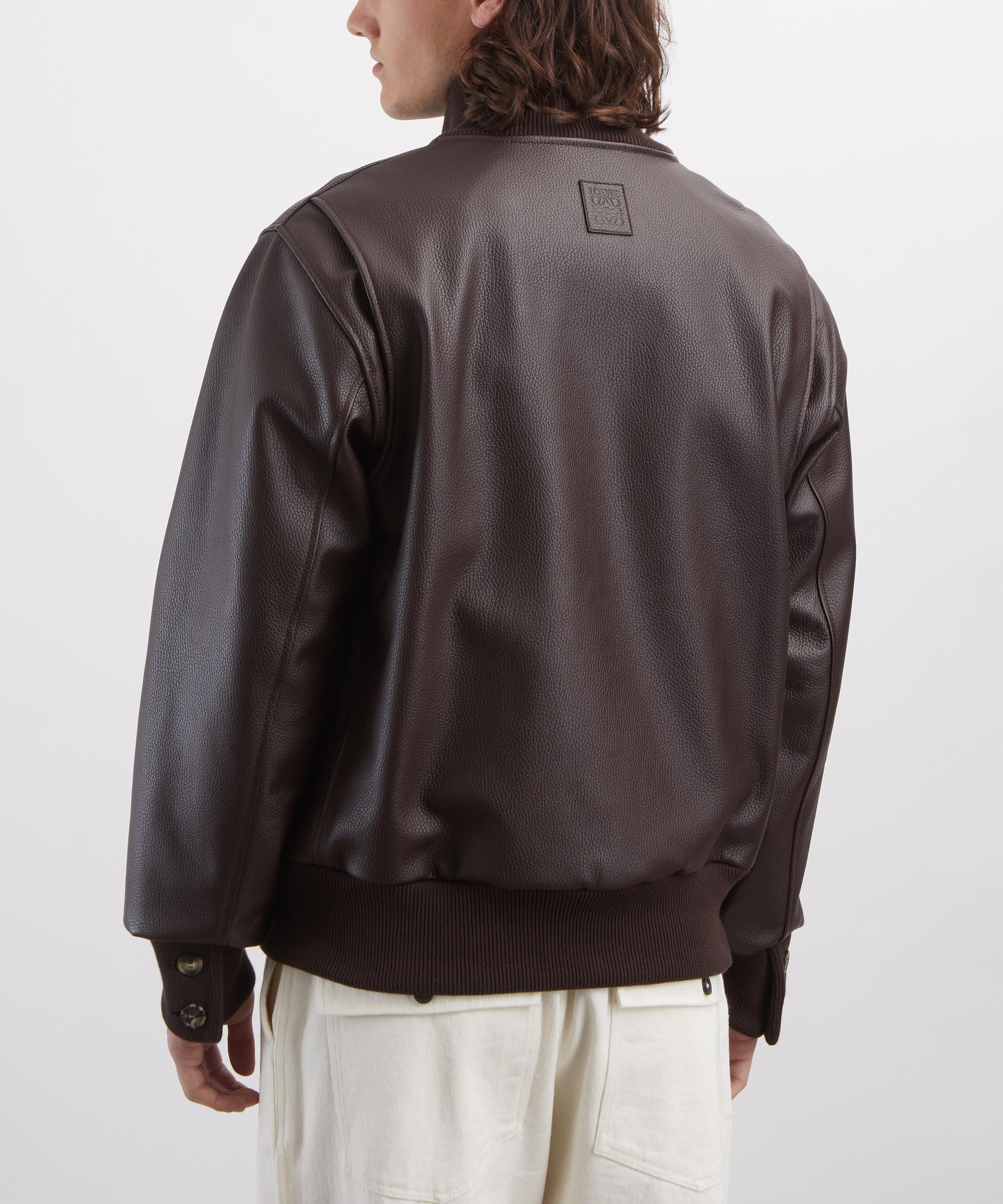 Loewe - Dark Brown Nappa Leather Jacket image number 3