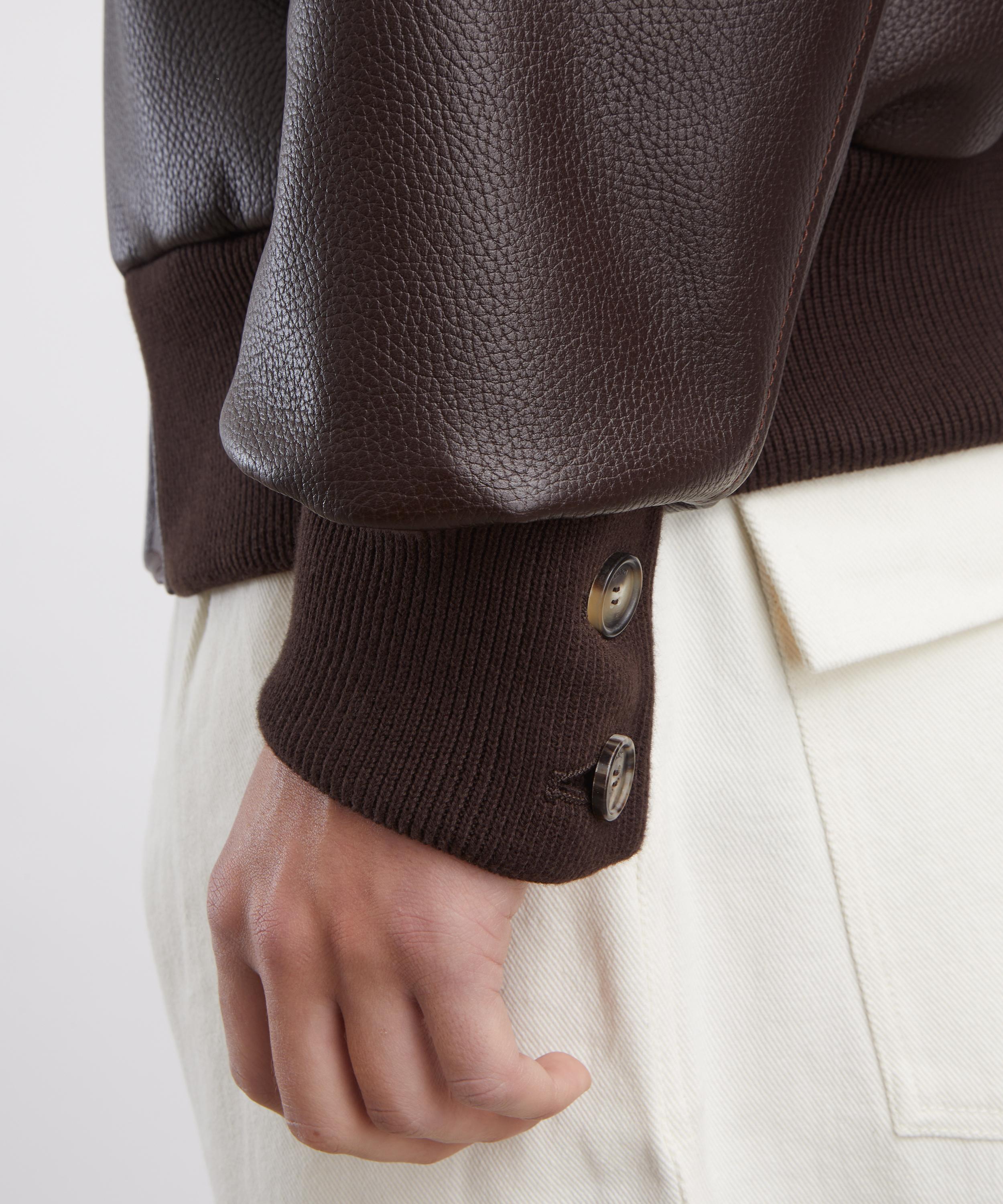 Loewe - Dark Brown Nappa Leather Jacket image number 4