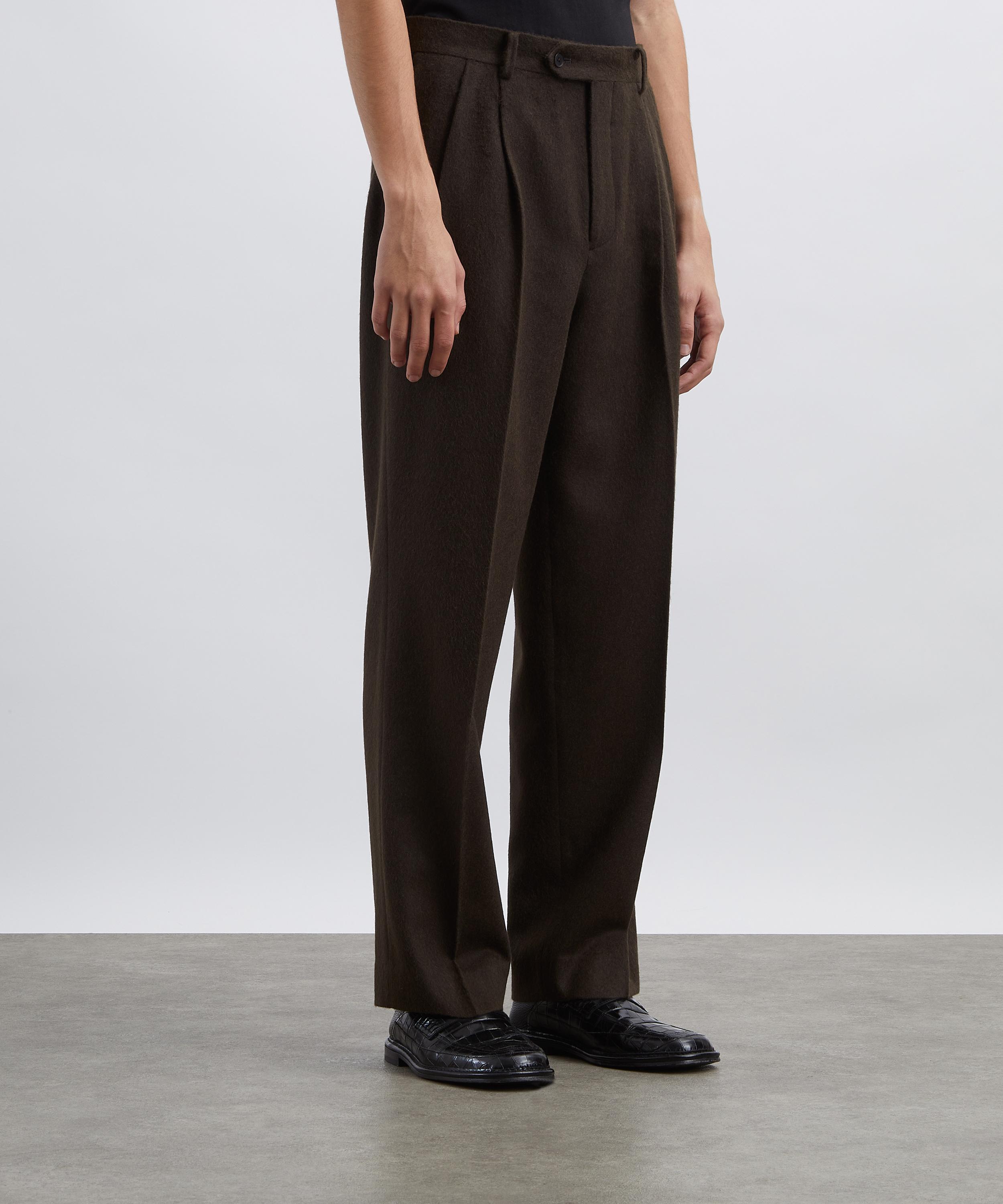 Auralee - Baby Camel Flannel Straight-Leg Trousers image number 2