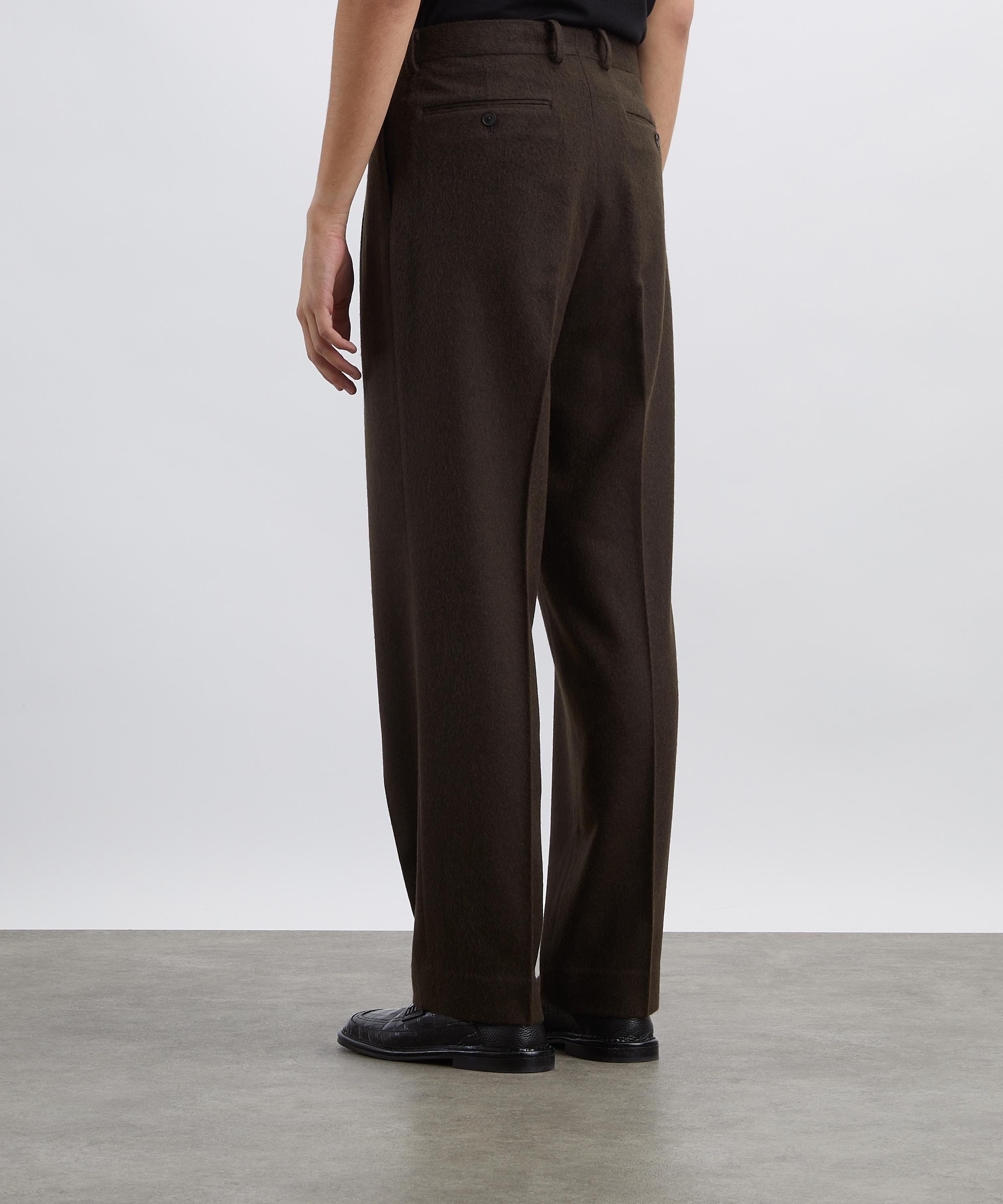 Auralee - Baby Camel Flannel Straight-Leg Trousers image number 3