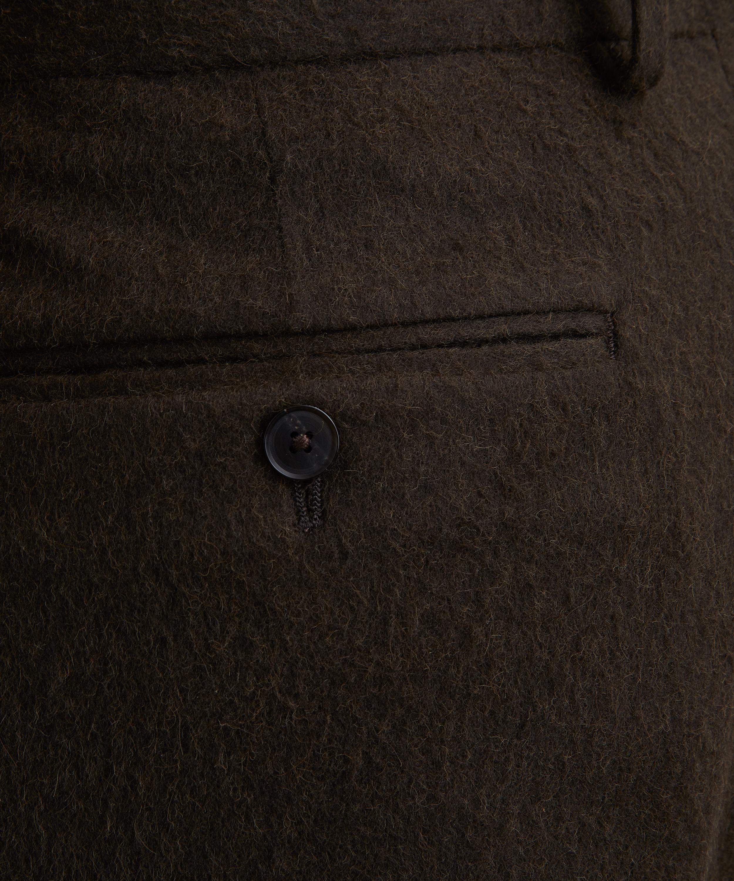 Auralee - Baby Camel Flannel Straight-Leg Trousers image number 4