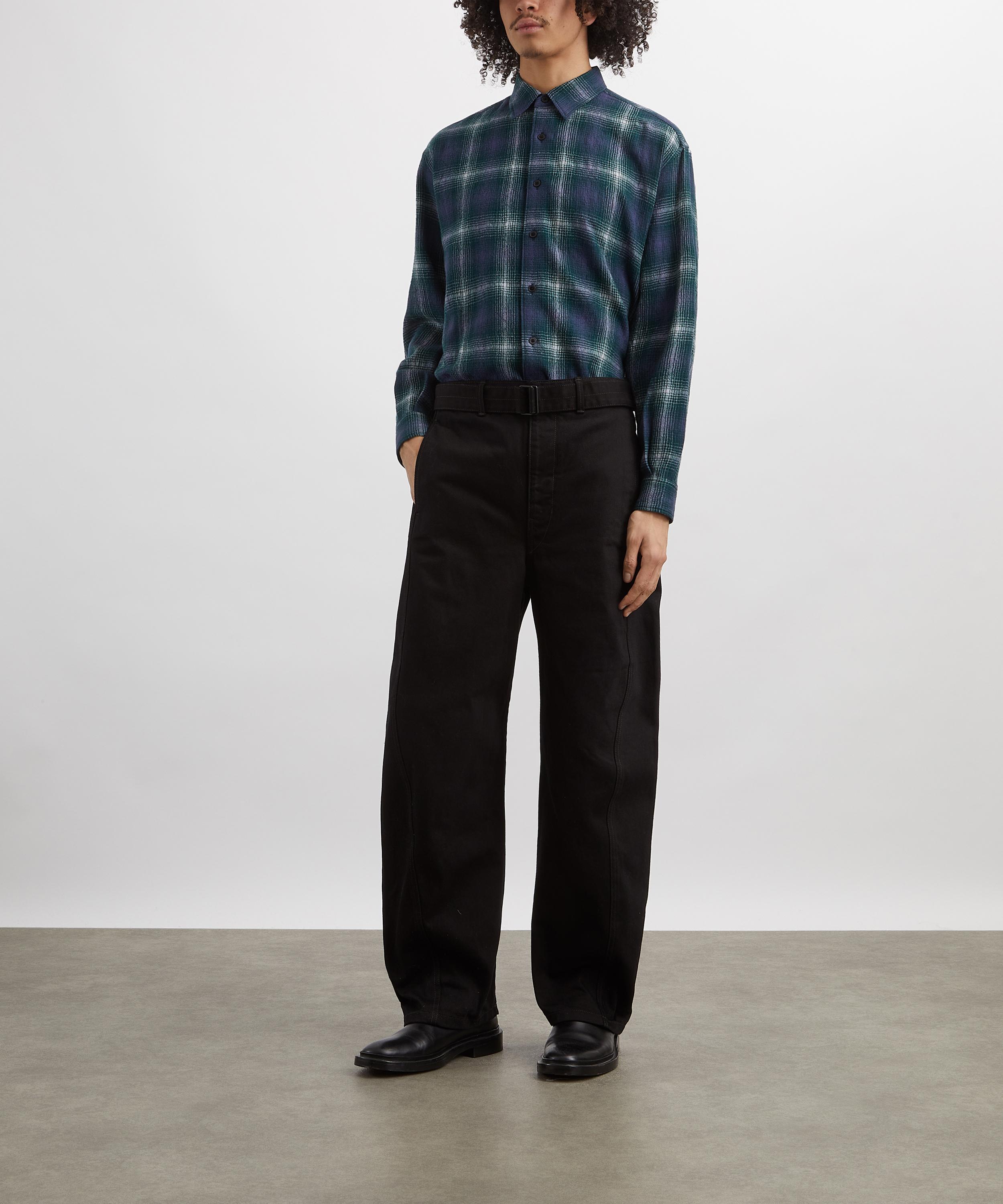 Auralee - Airy Wool Check Shirt image number 1