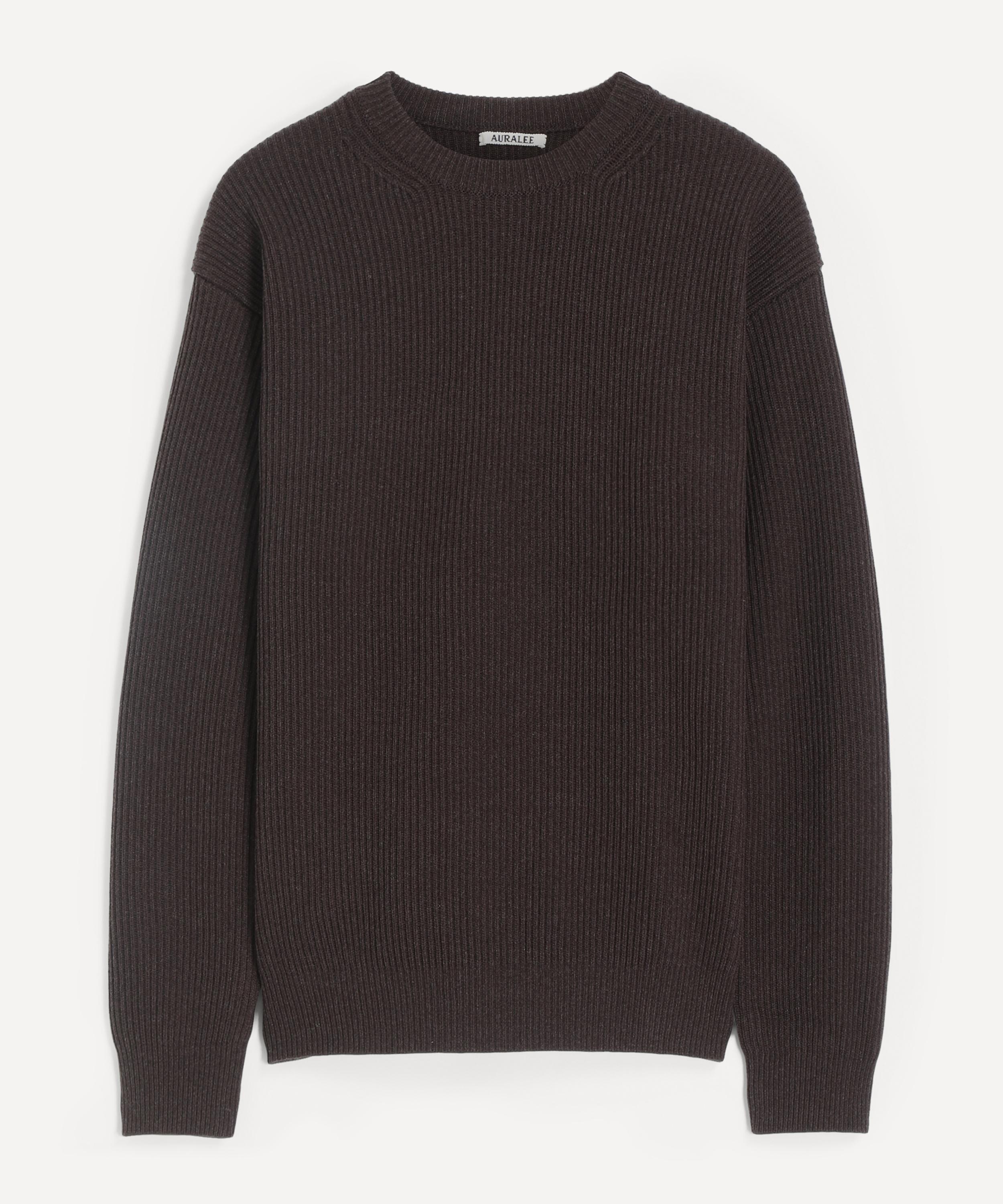 Auralee - Super-Fine Wool Rib-Knit Polo