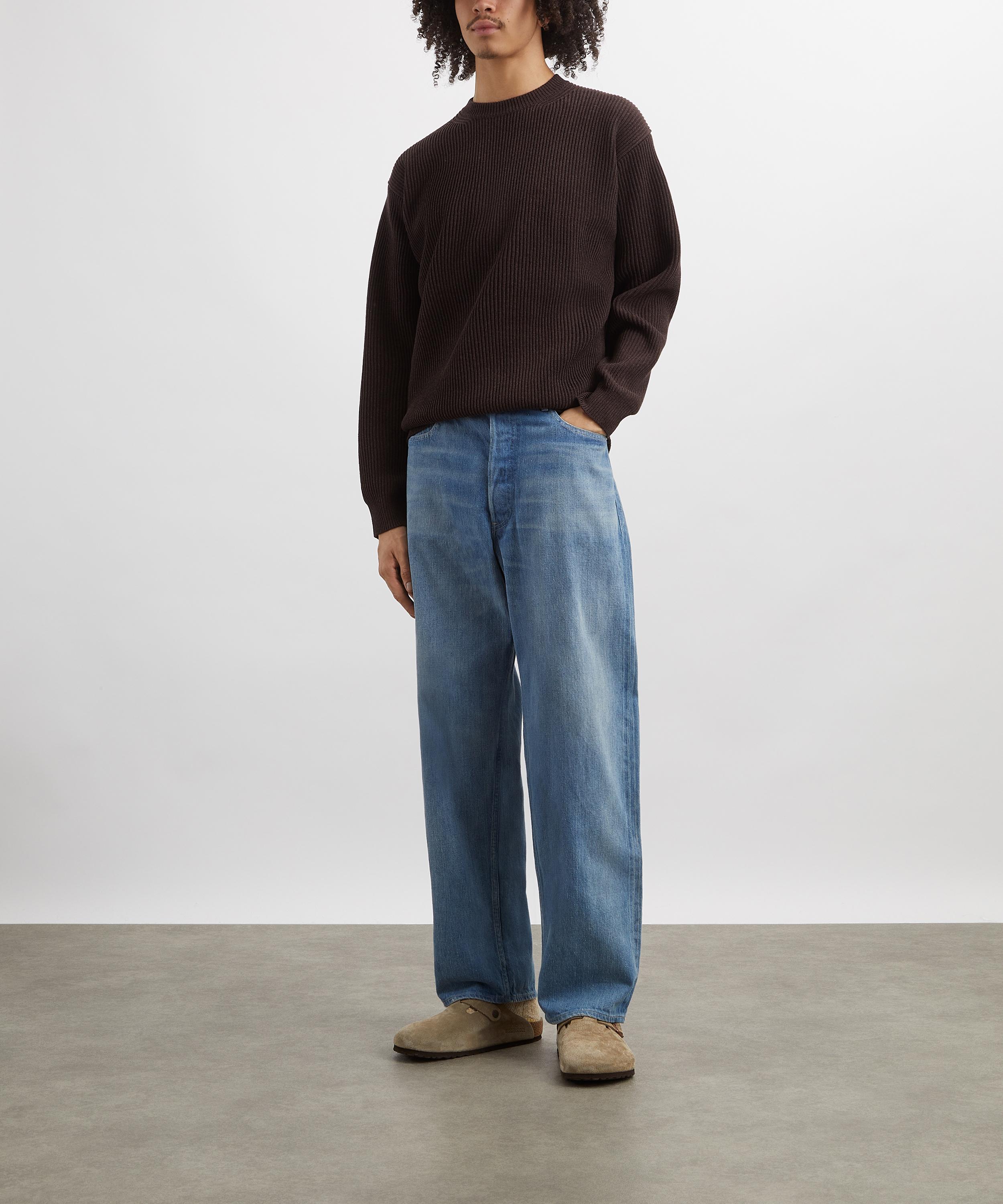 Auralee - Super-Fine Wool Rib-Knit Polo image number 1