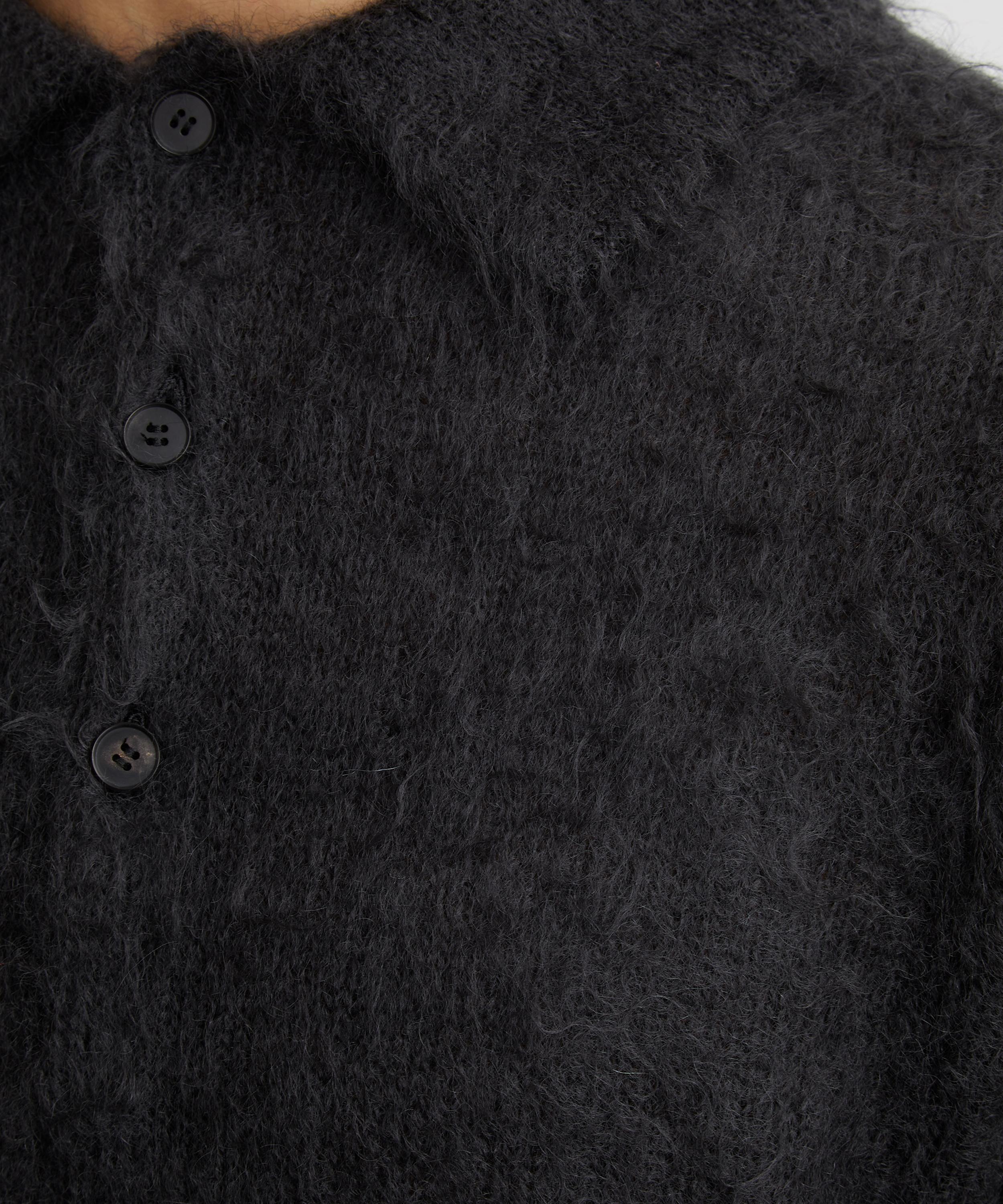 Auralee - Brushed Super Kid Mohair Knit Polo image number 4