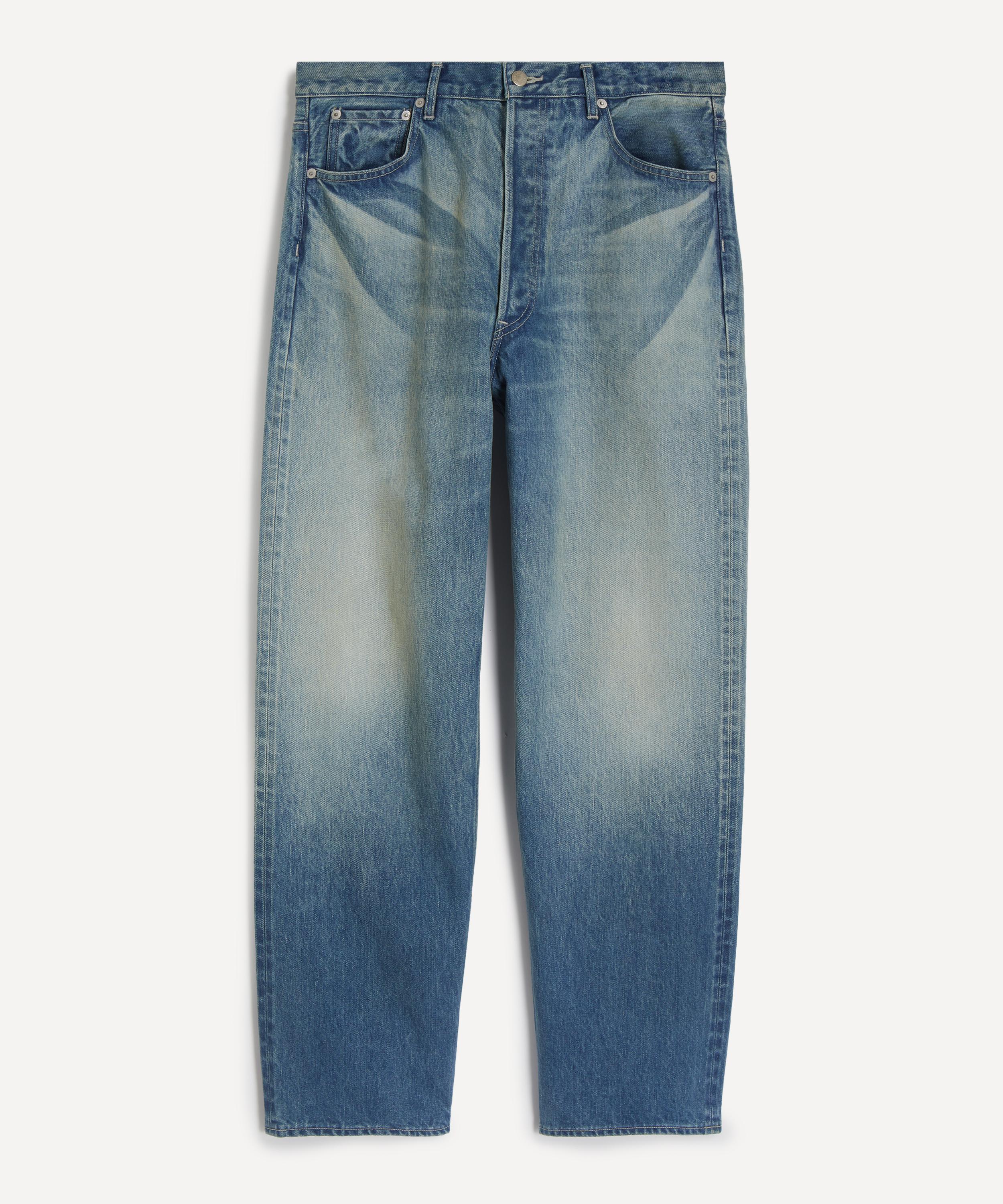 Auralee - Selvedge Faded Heavy Denim Wide Jeans
