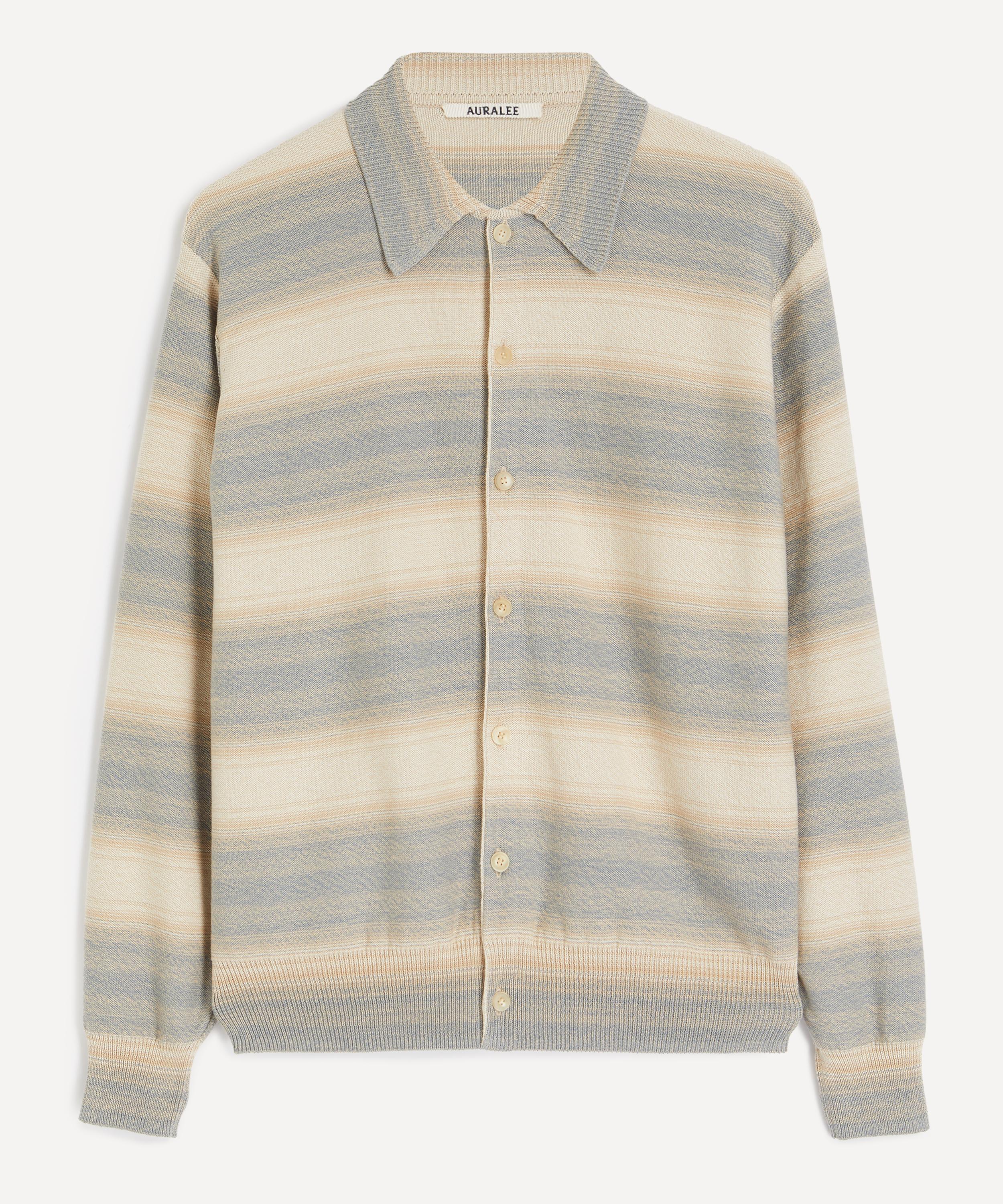 トップス AURALEE KNIT HALF SLEEVED CARDIGAN 4 Auralee Gradient Stripe Knit Cardigan | Liberty