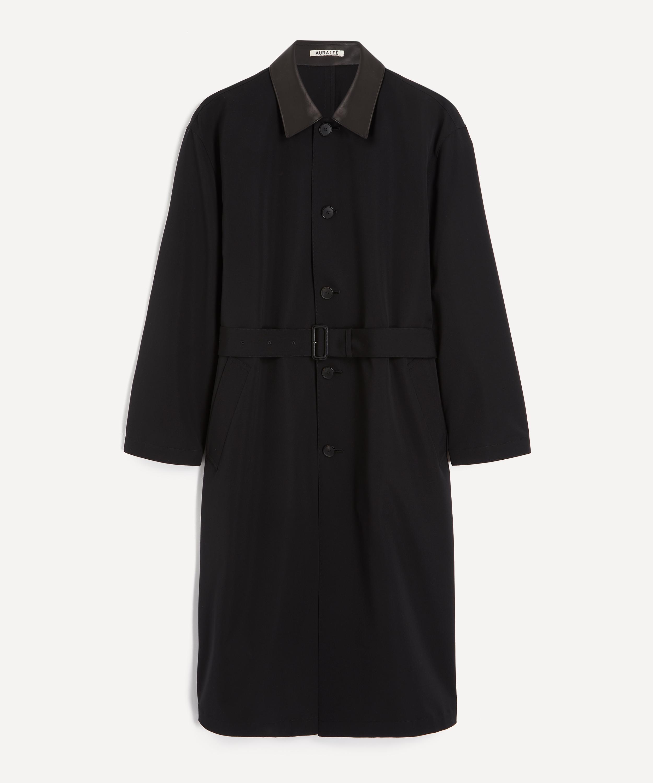 Auralee - Black Wool Max Canvas Coat