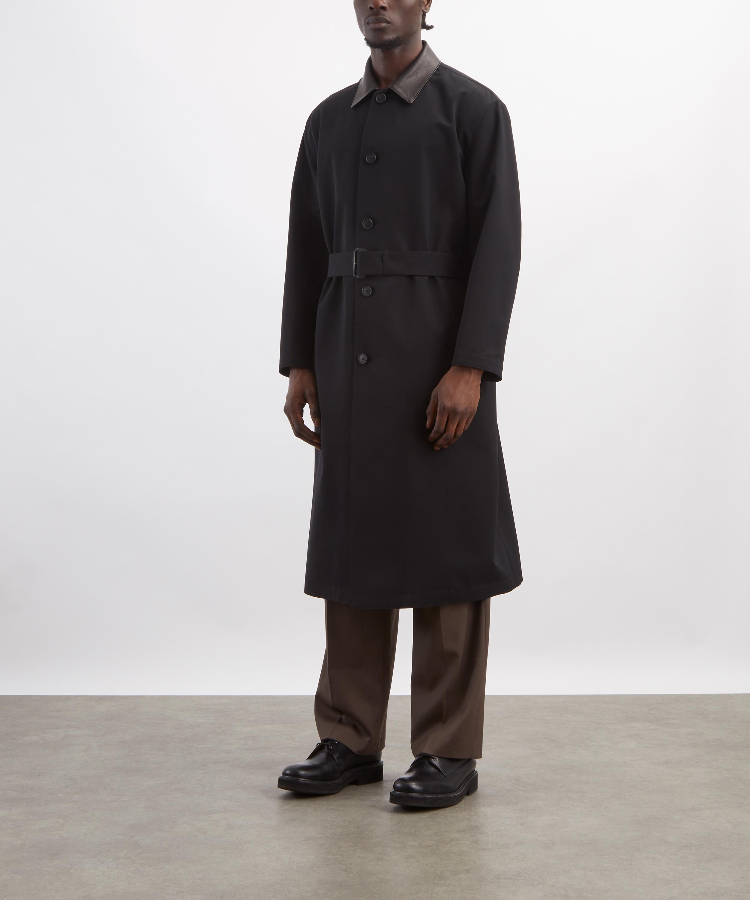 Auralee - Black Wool Max Canvas Coat image number 2