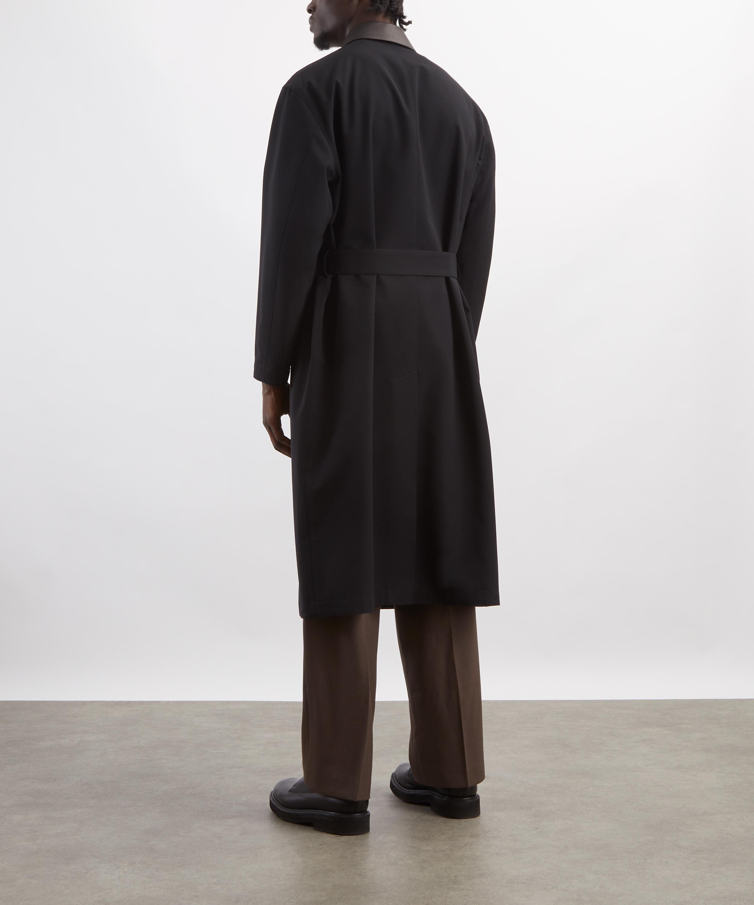 Auralee - Black Wool Max Canvas Coat image number 3