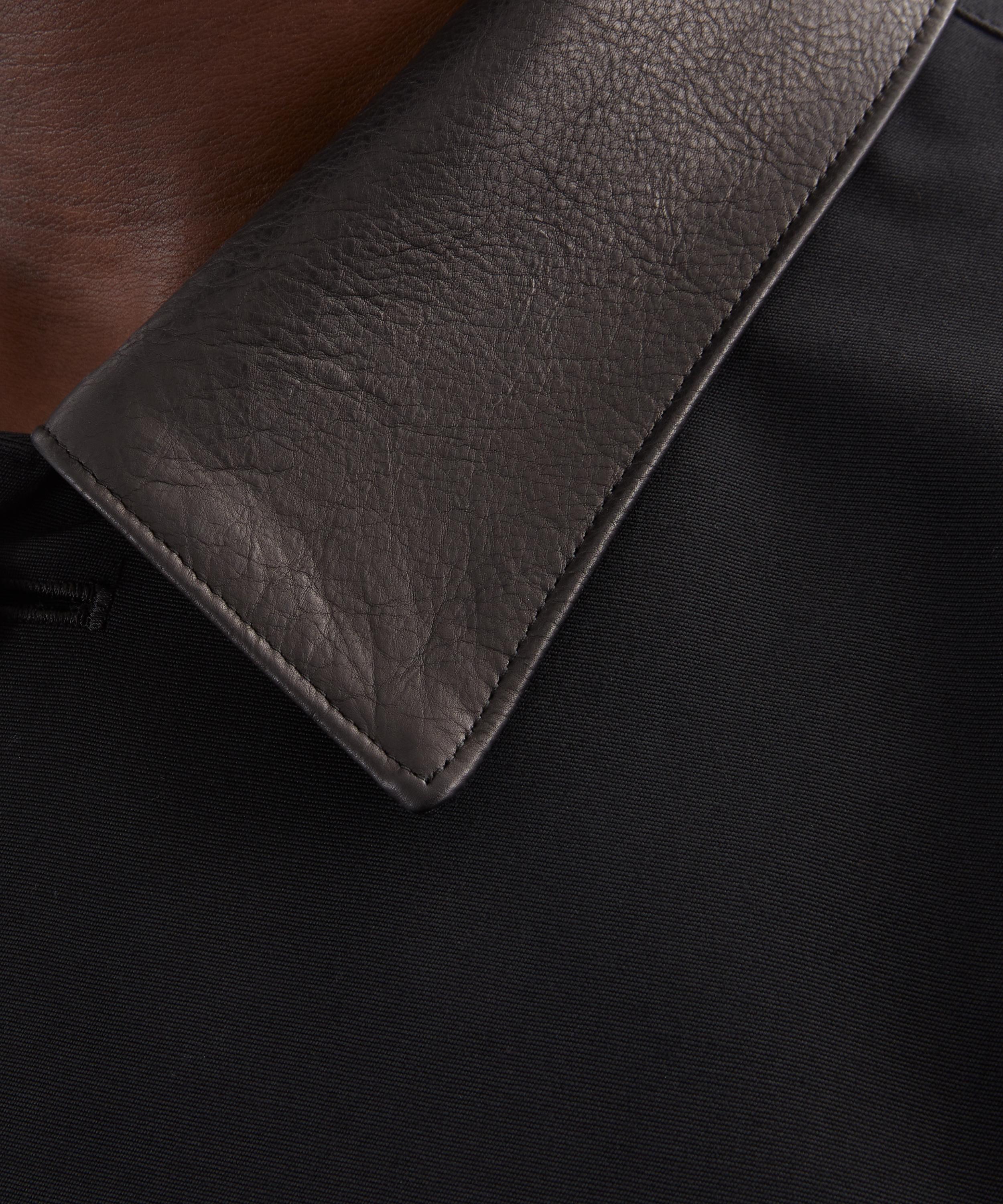 Auralee - Black Wool Max Canvas Coat image number 4