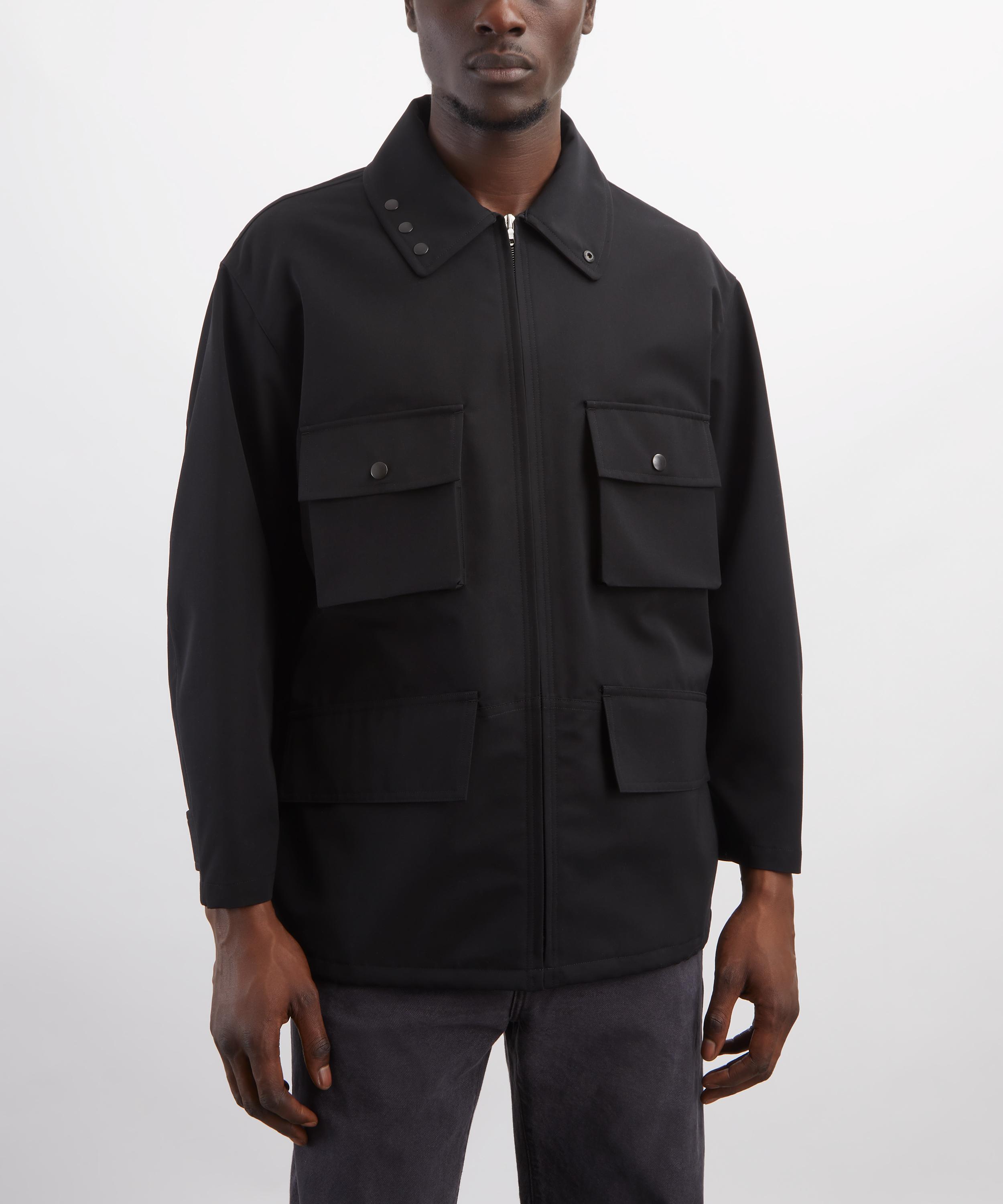 Auralee - Black Wool Max Canvas Blouson Jacket image number 2
