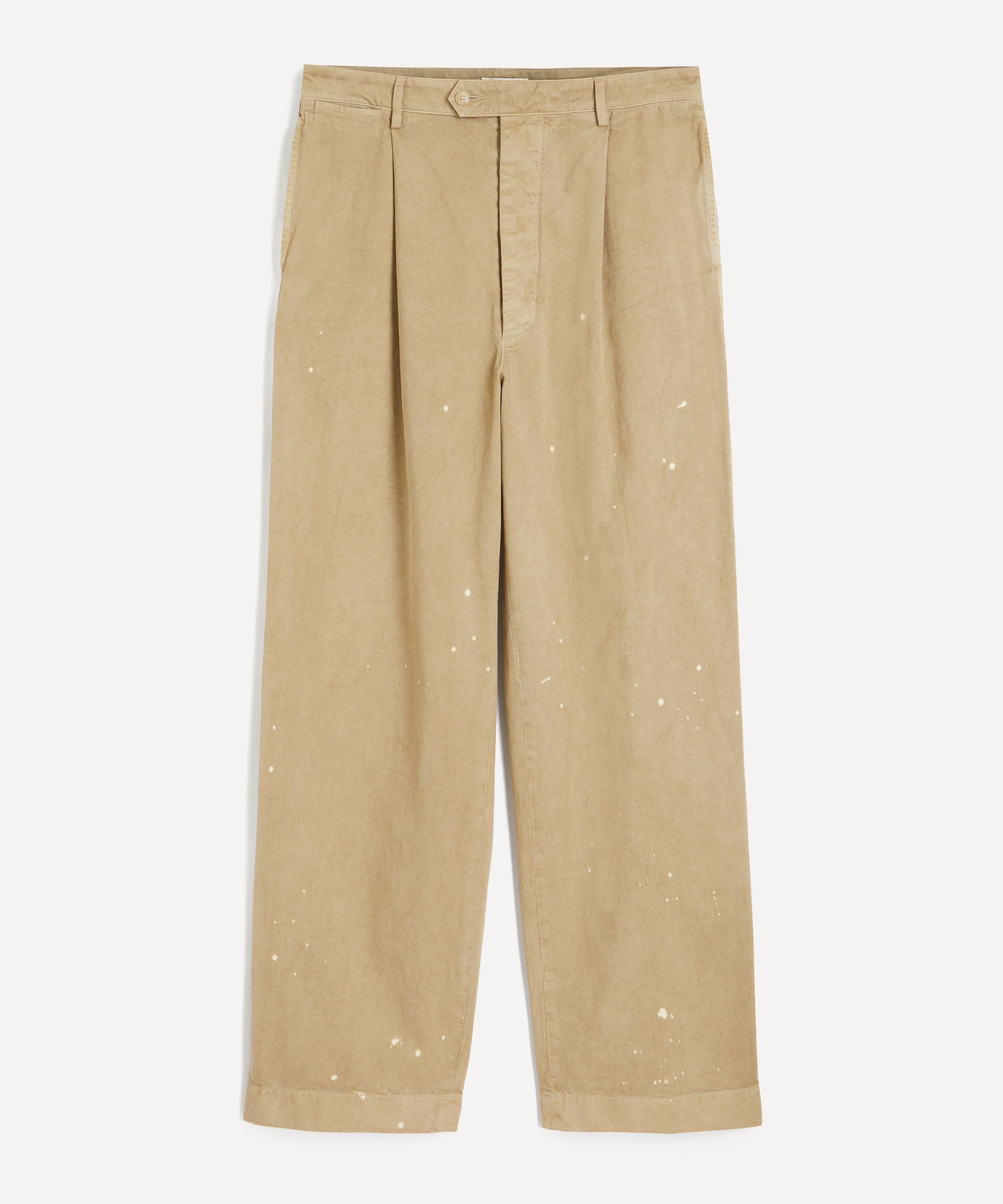 Auralee - Beige Garment-Dyed Finx Wide-Leg Chinos