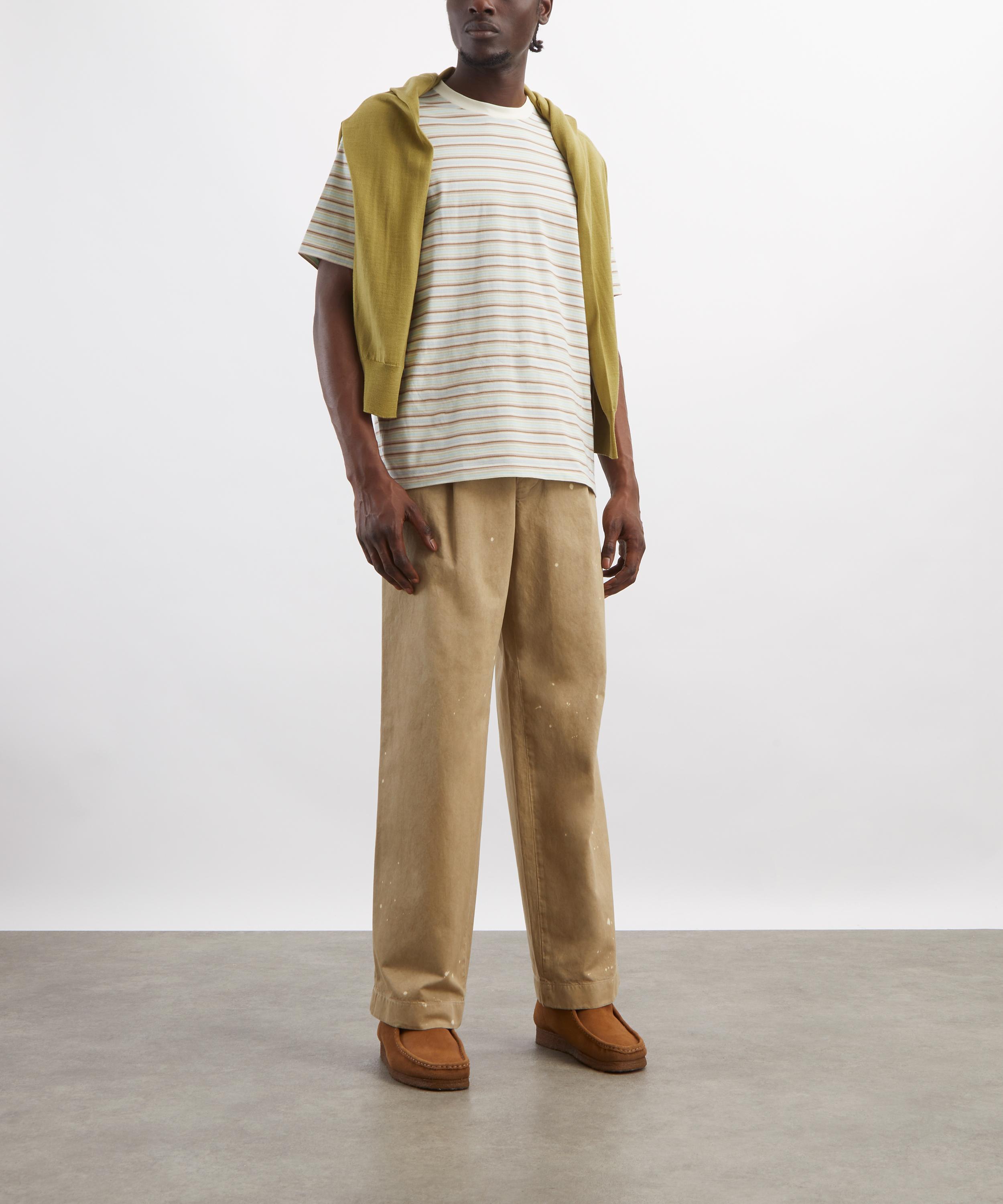 Auralee - Beige Garment-Dyed Finx Wide-Leg Chinos image number 1