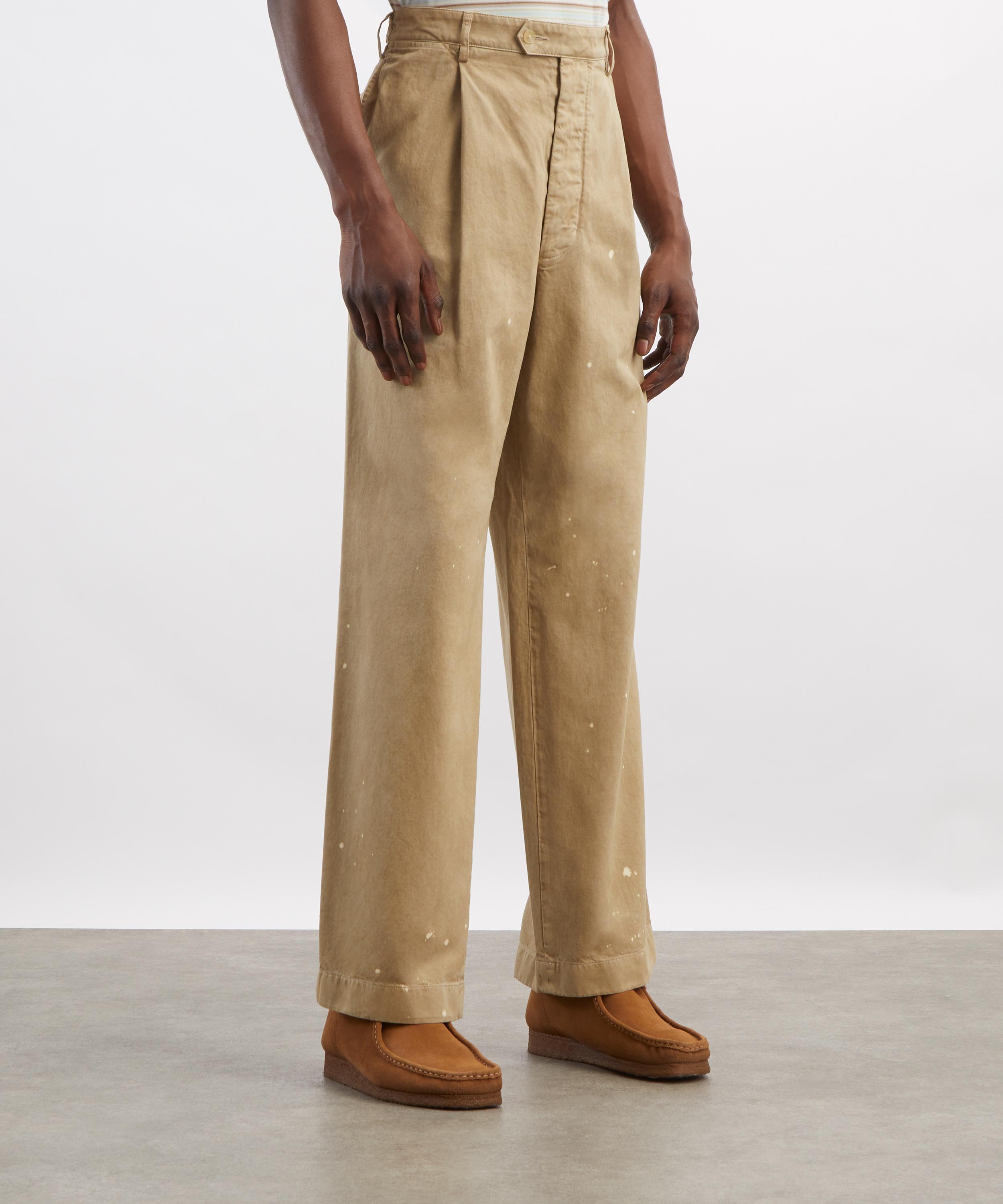 Auralee - Beige Garment-Dyed Finx Wide-Leg Chinos image number 2