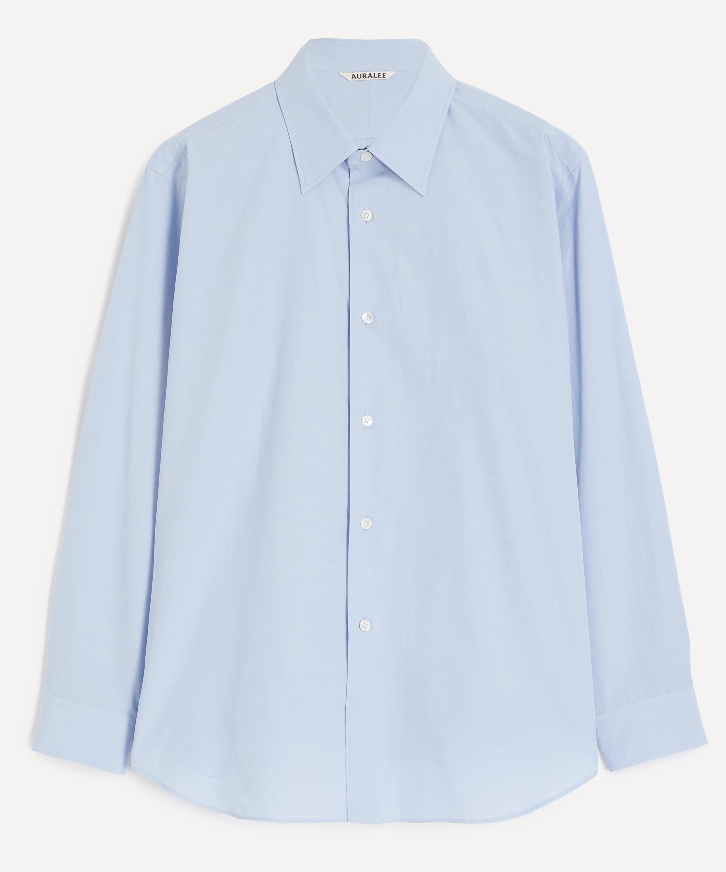 Auralee Blue Washed Finx Weather Chambray Shirt | Liberty